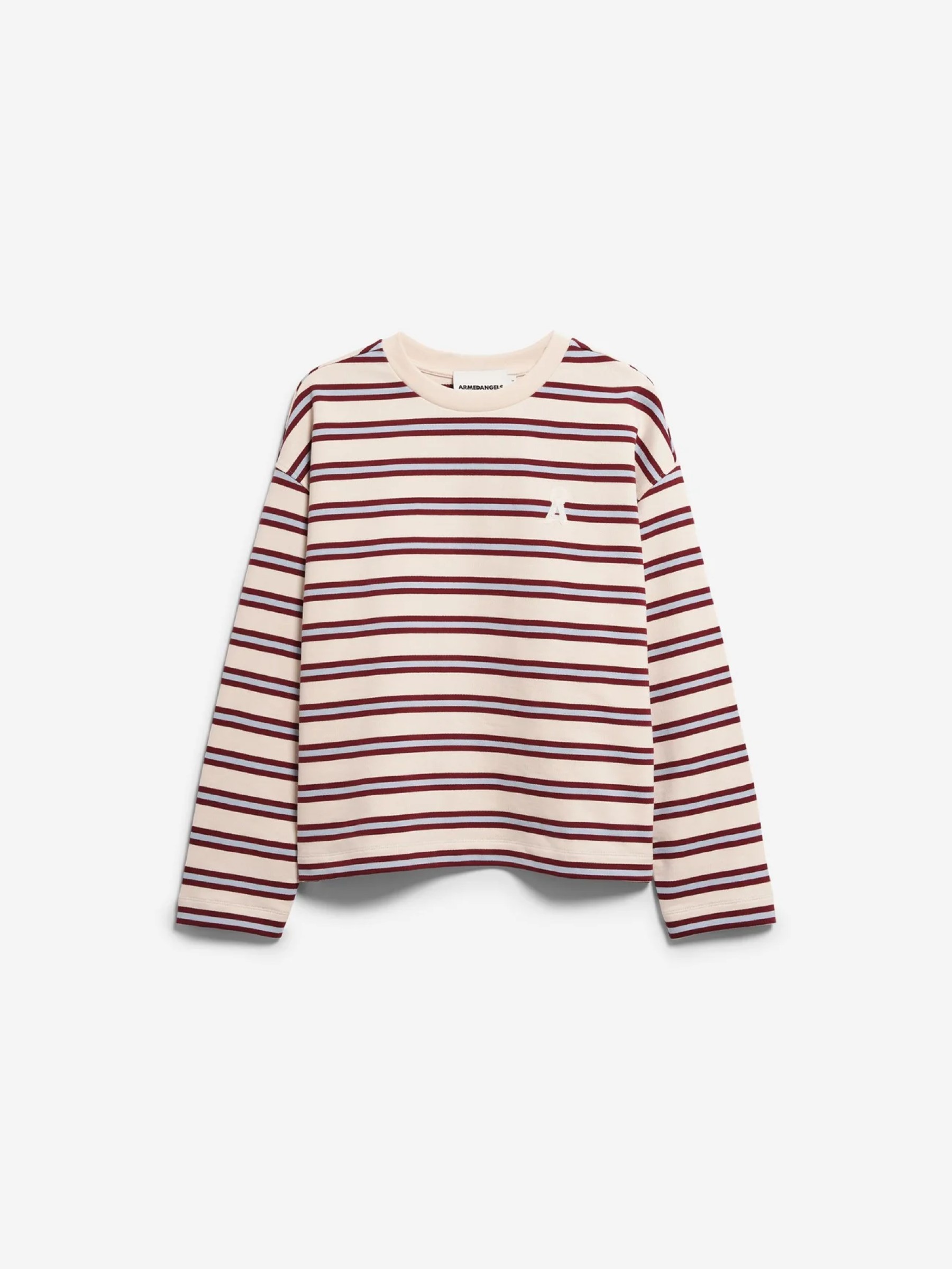 Pullover Frankaa Bold Iconic A undyed-velvet red-soft blue Armedangels