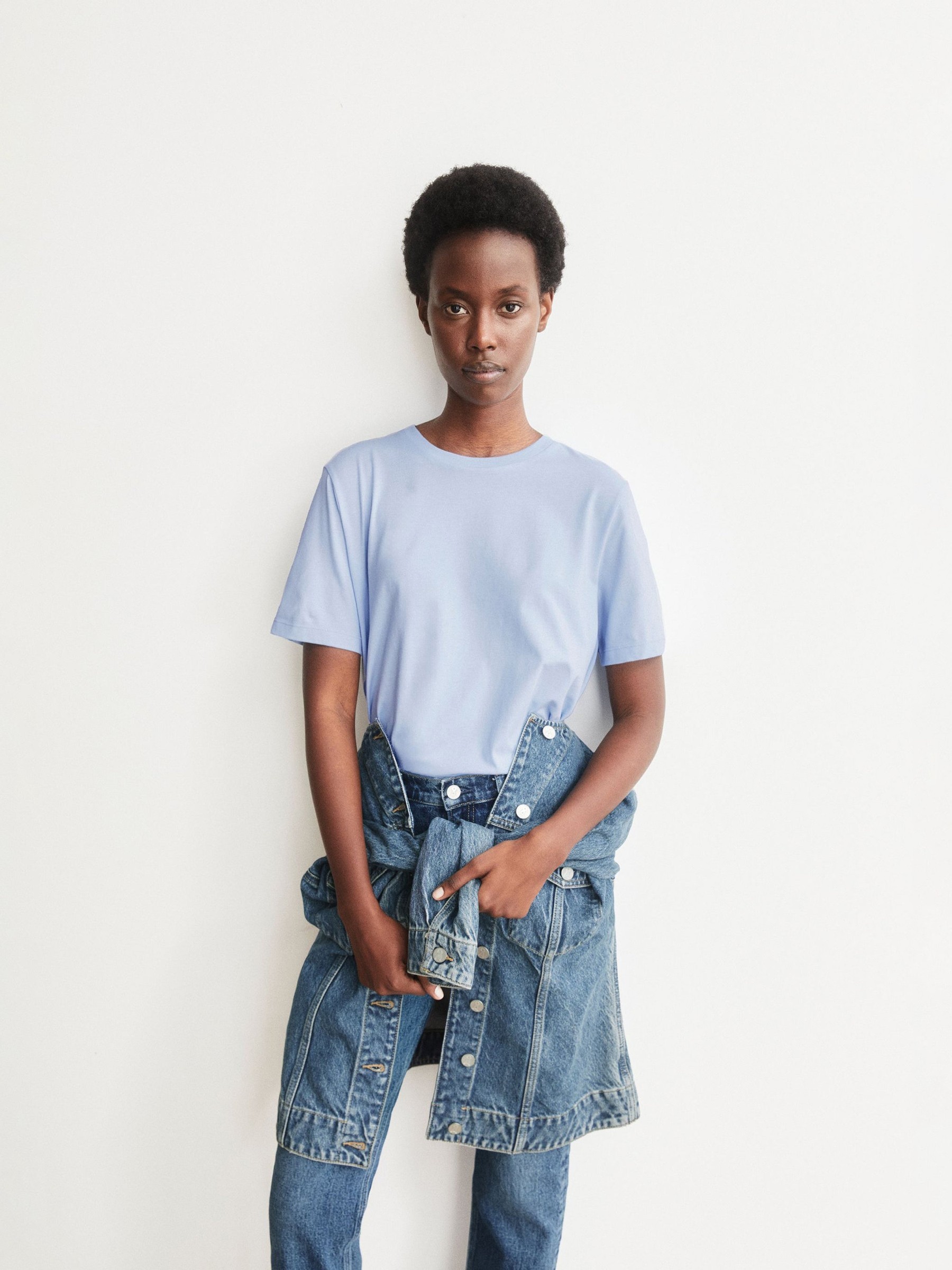 T-Shirt Lualaa soft blue Armedangels