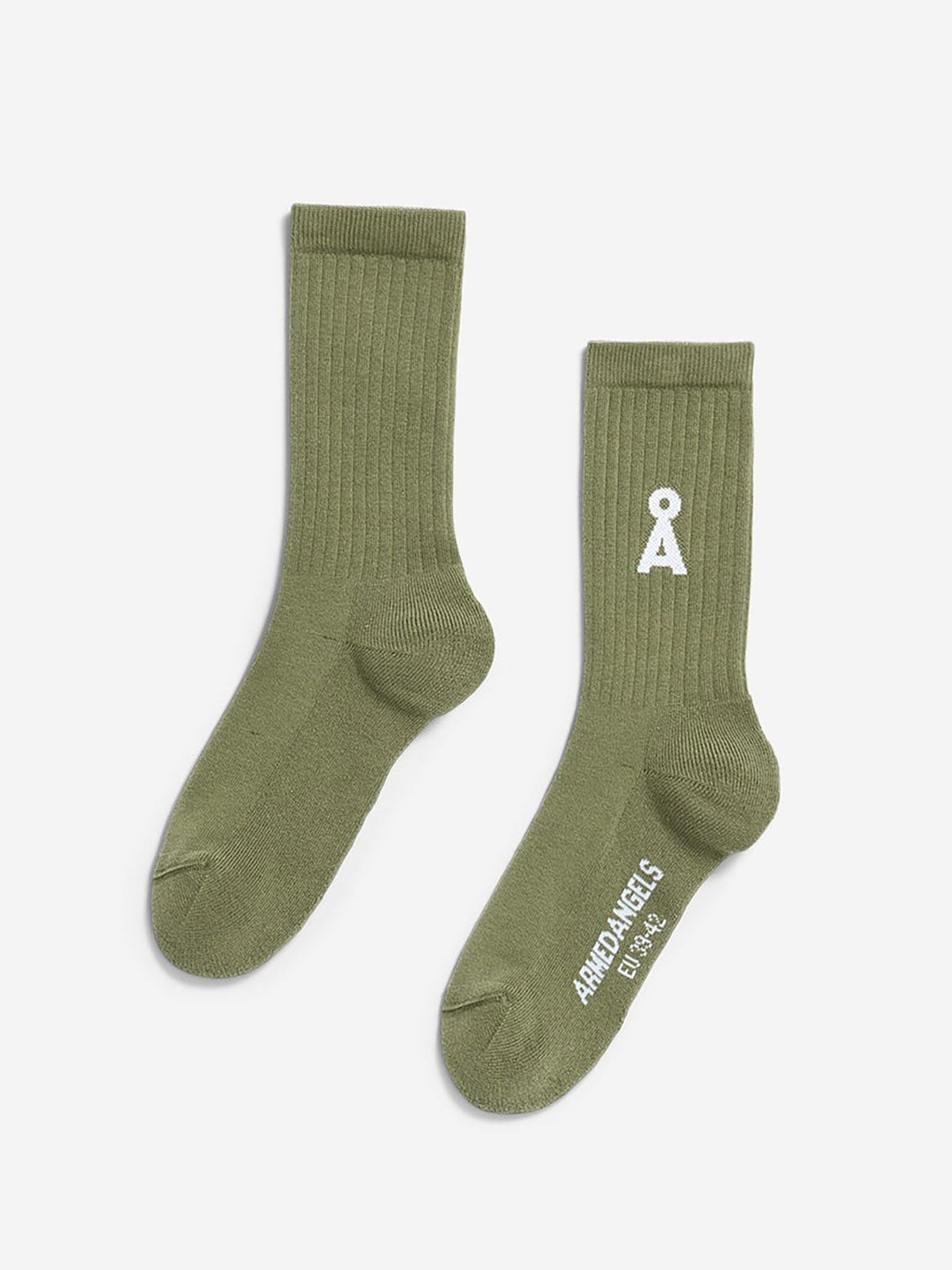 Socke Saamus Bold fatigue green Armedangels