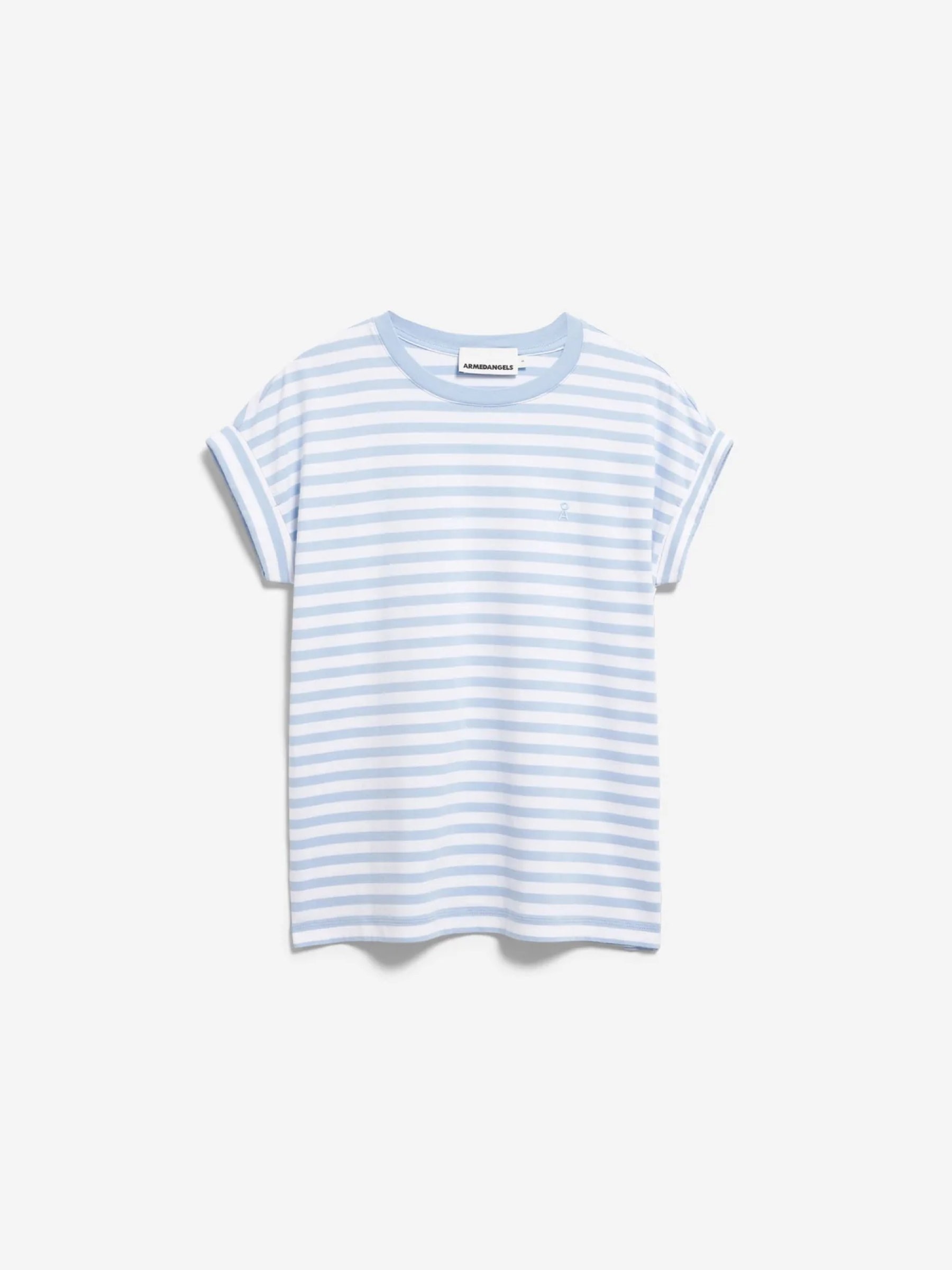 T-Shirt Idaara Stripe T-Shirt white-soft blue Armedangels