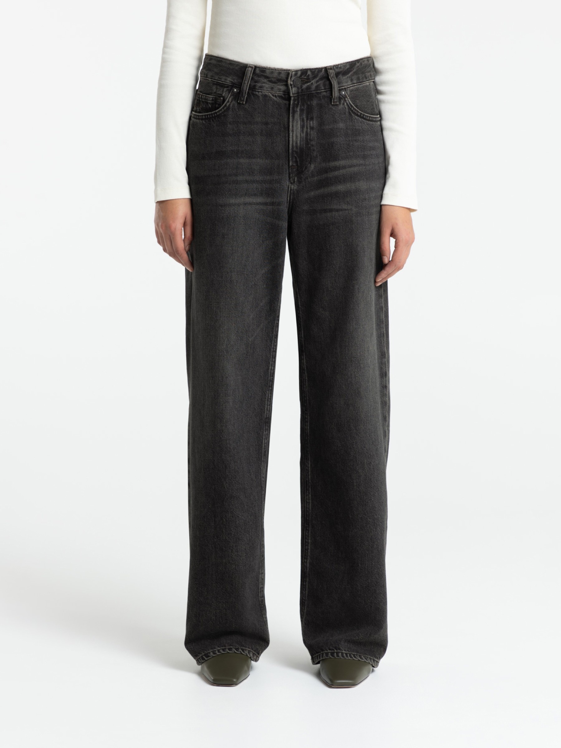 Jeanshose Joan Jeans vilma brown black worn Kings of Indigo – K.O.I.
