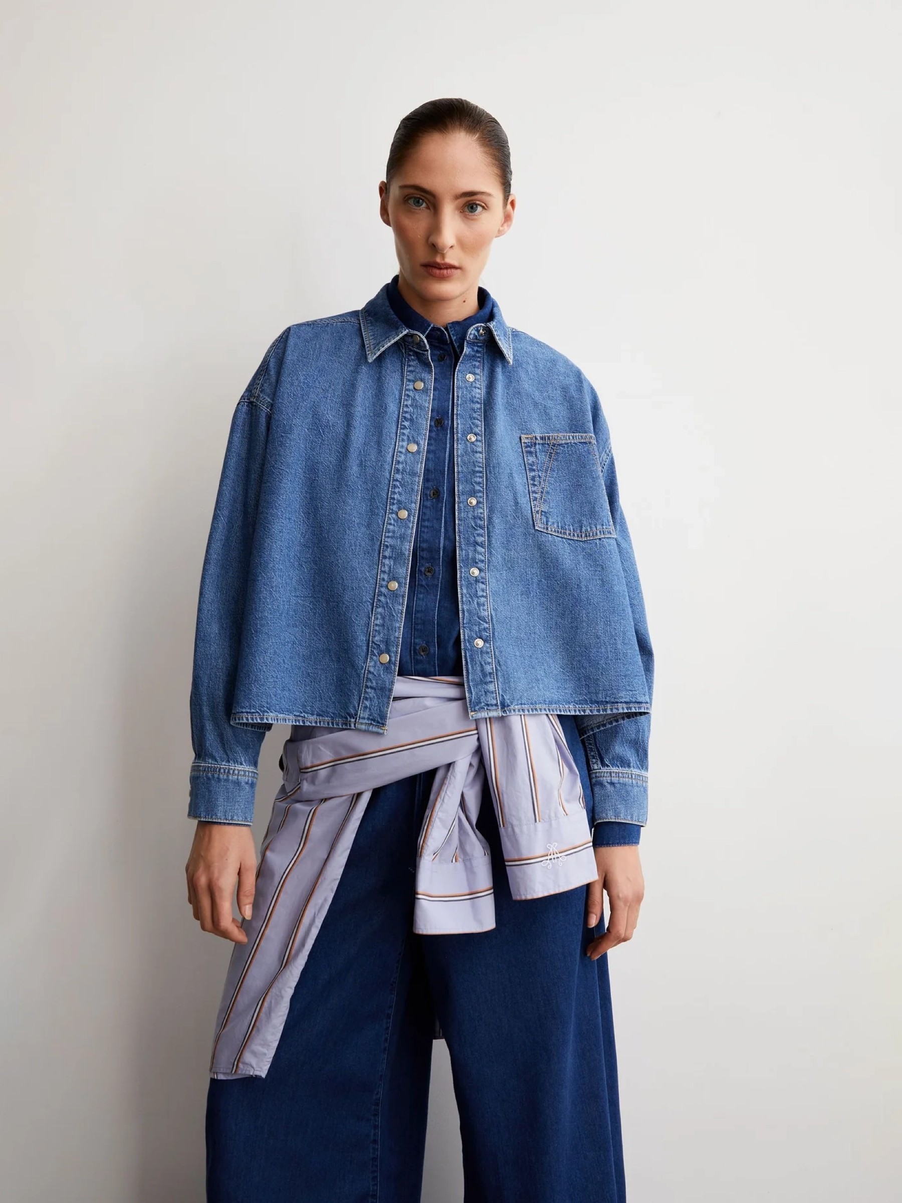 Bluse Nalaani Denim Blouse sea foam Armedangels