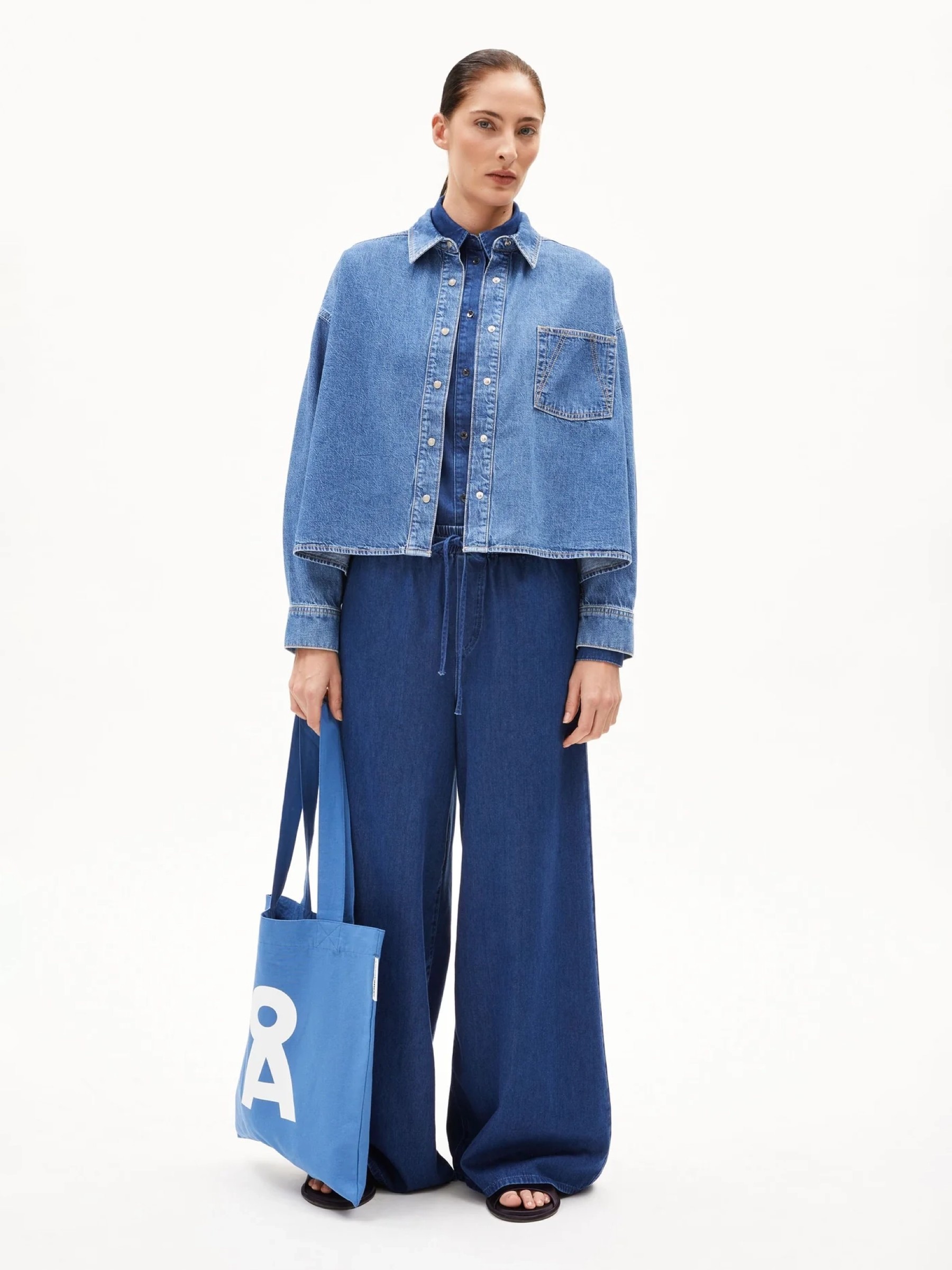 Bluse Nalaani Denim Blouse sea foam Armedangels
