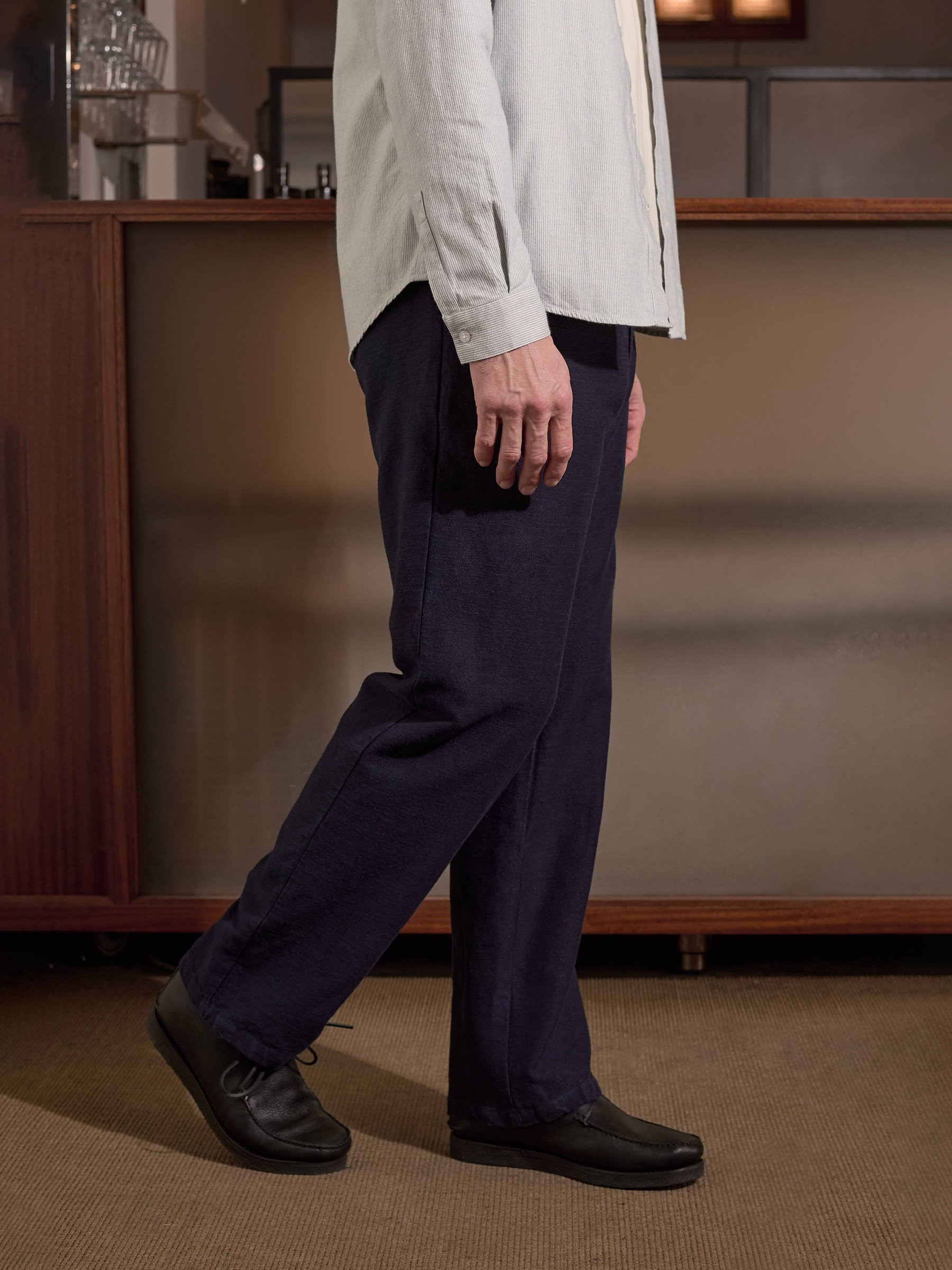 Hose Waban Trousers navy winter linen About Companions