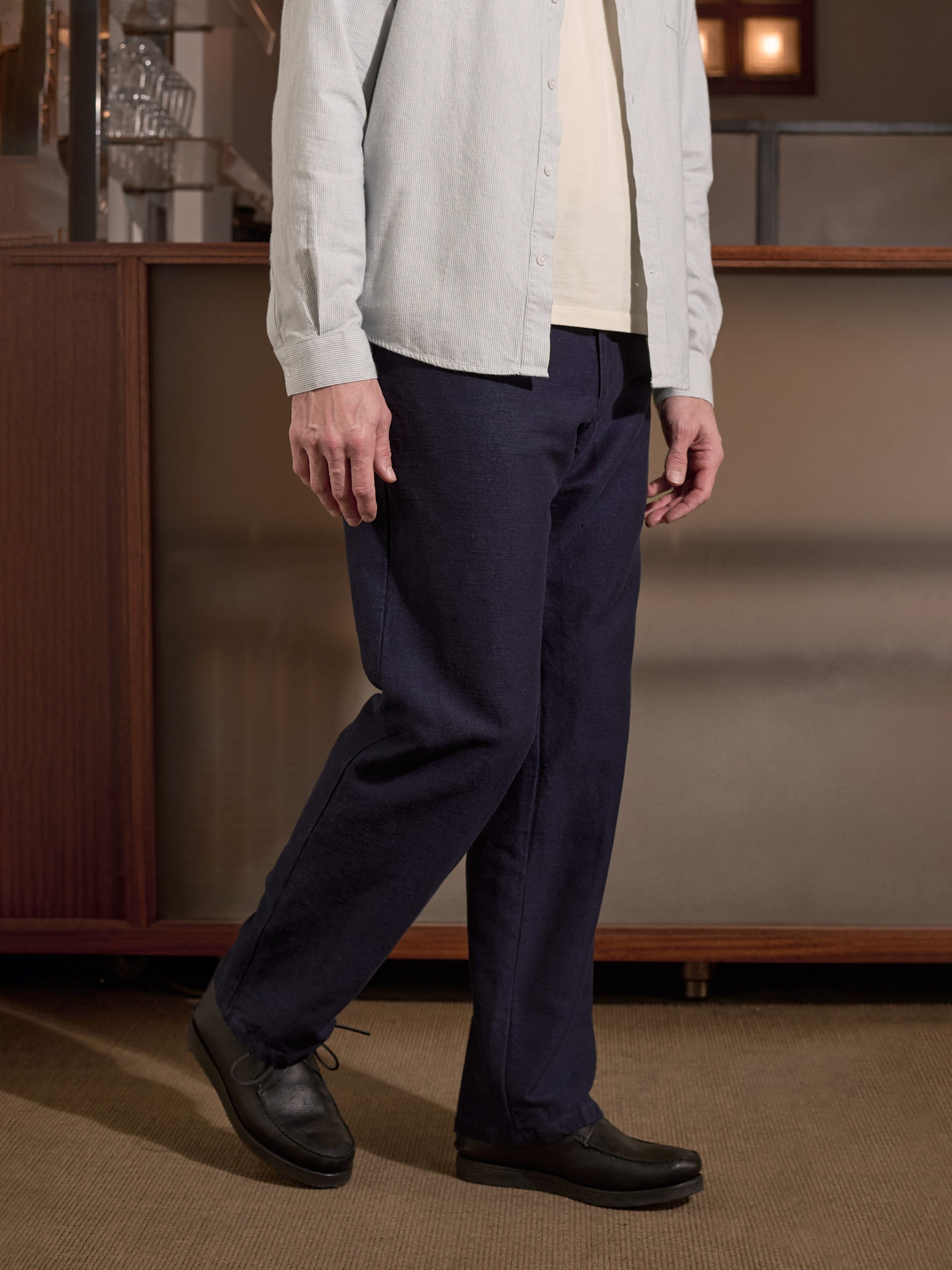 Hose Waban Trousers navy winter linen About Companions