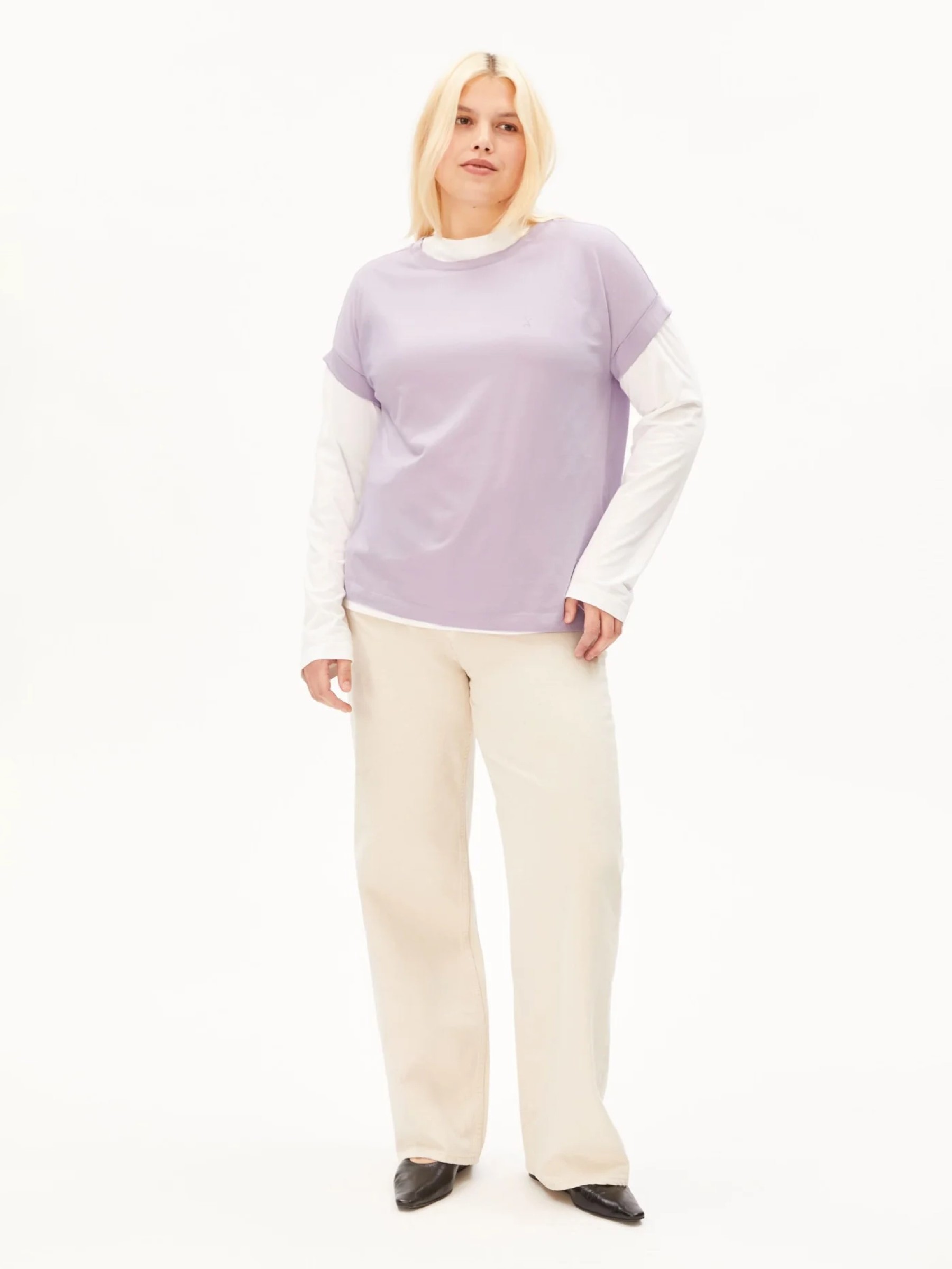 T-Shirt Idaara moonlit lilac Armedangels
