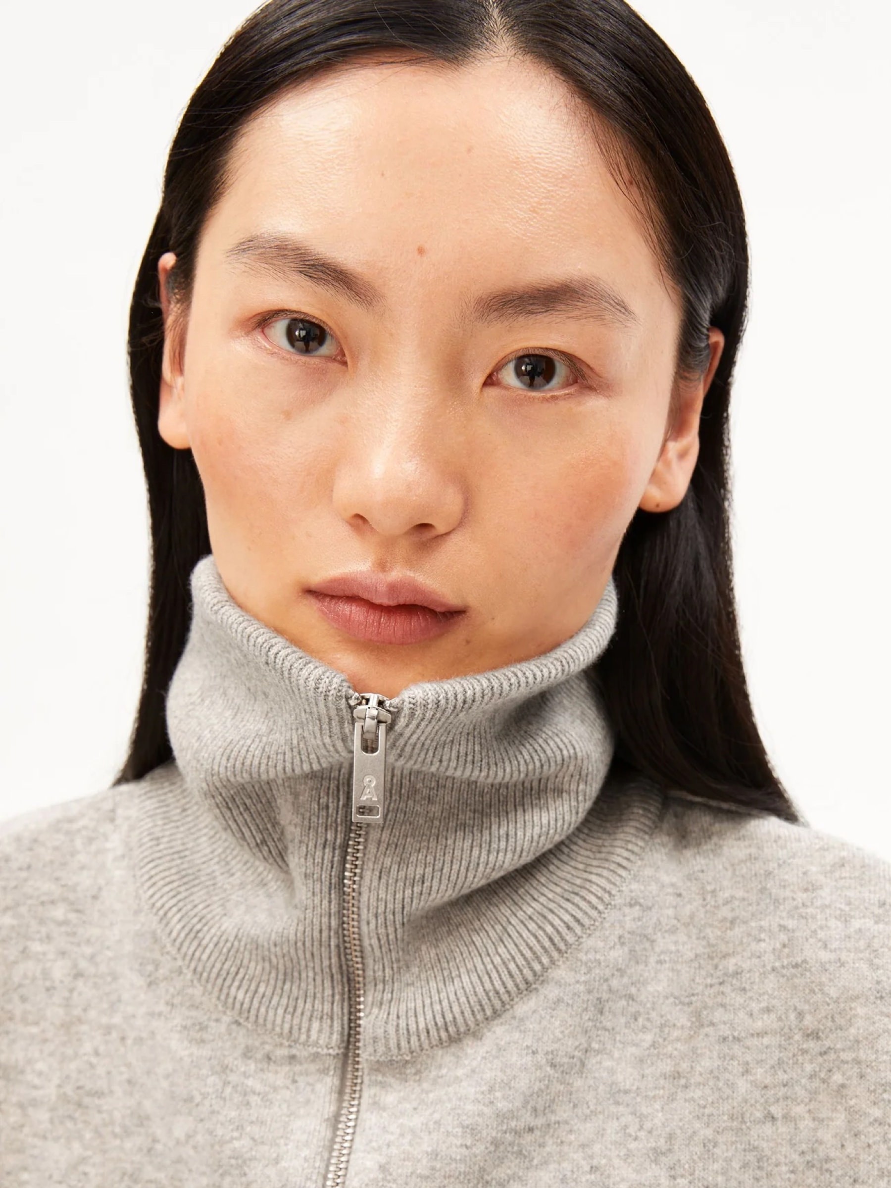 Zipper Knit Jacket dark honey melange Armedangels