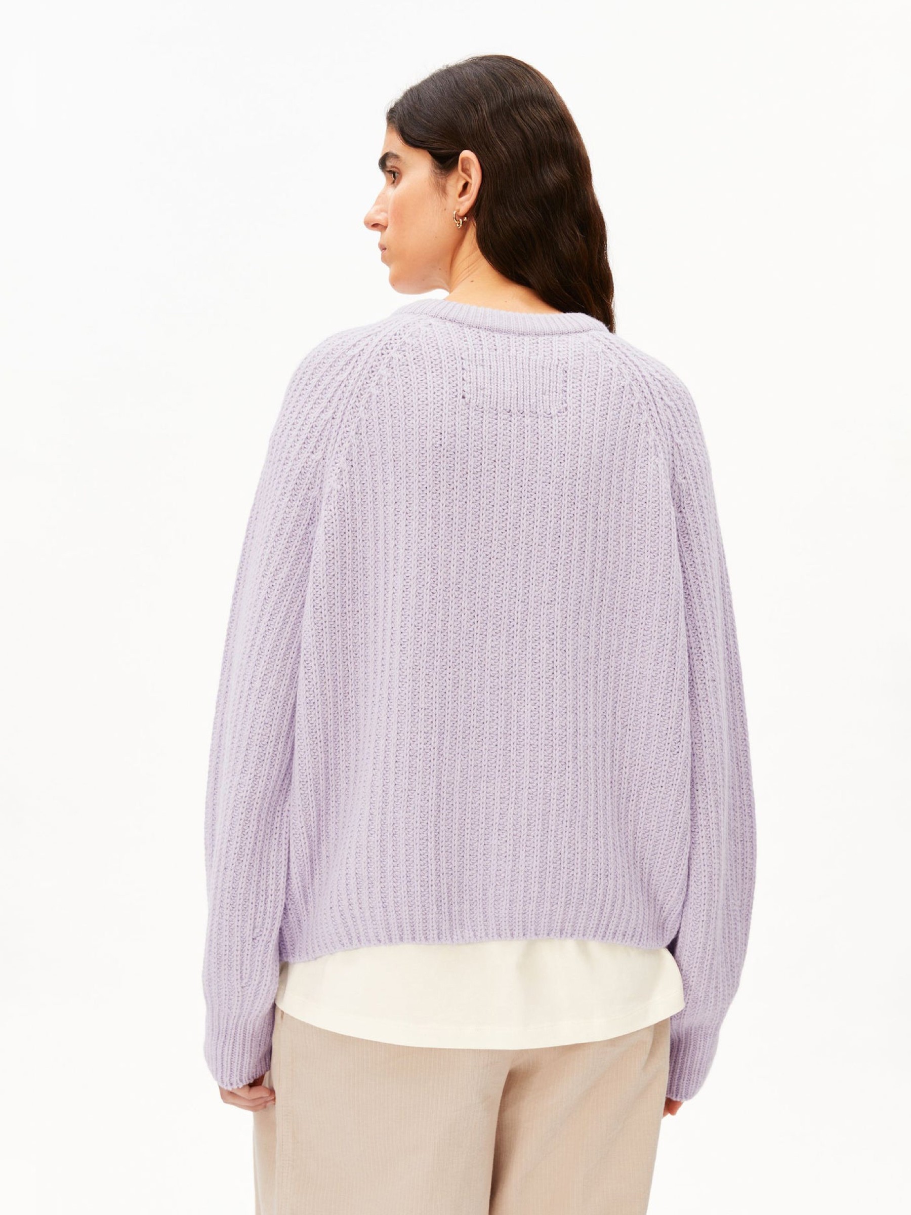 Rib Knit Cardigan moonlit lilac Armedangels