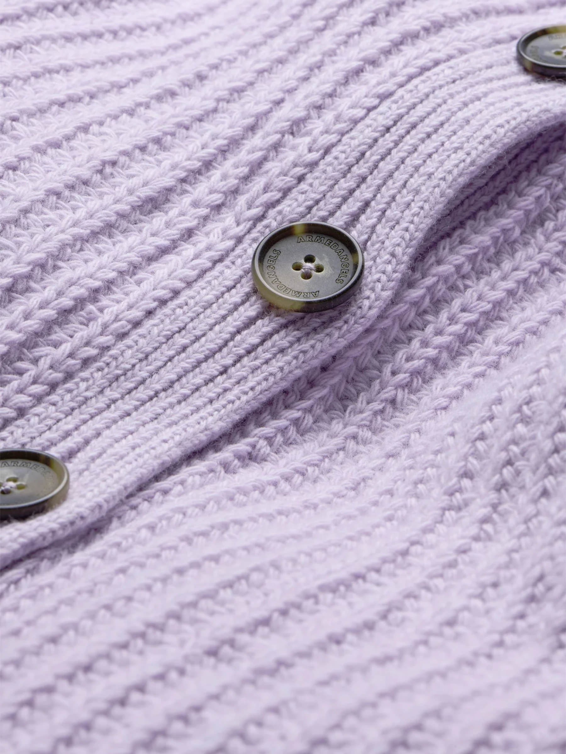 Rib Knit Cardigan moonlit lilac Armedangels