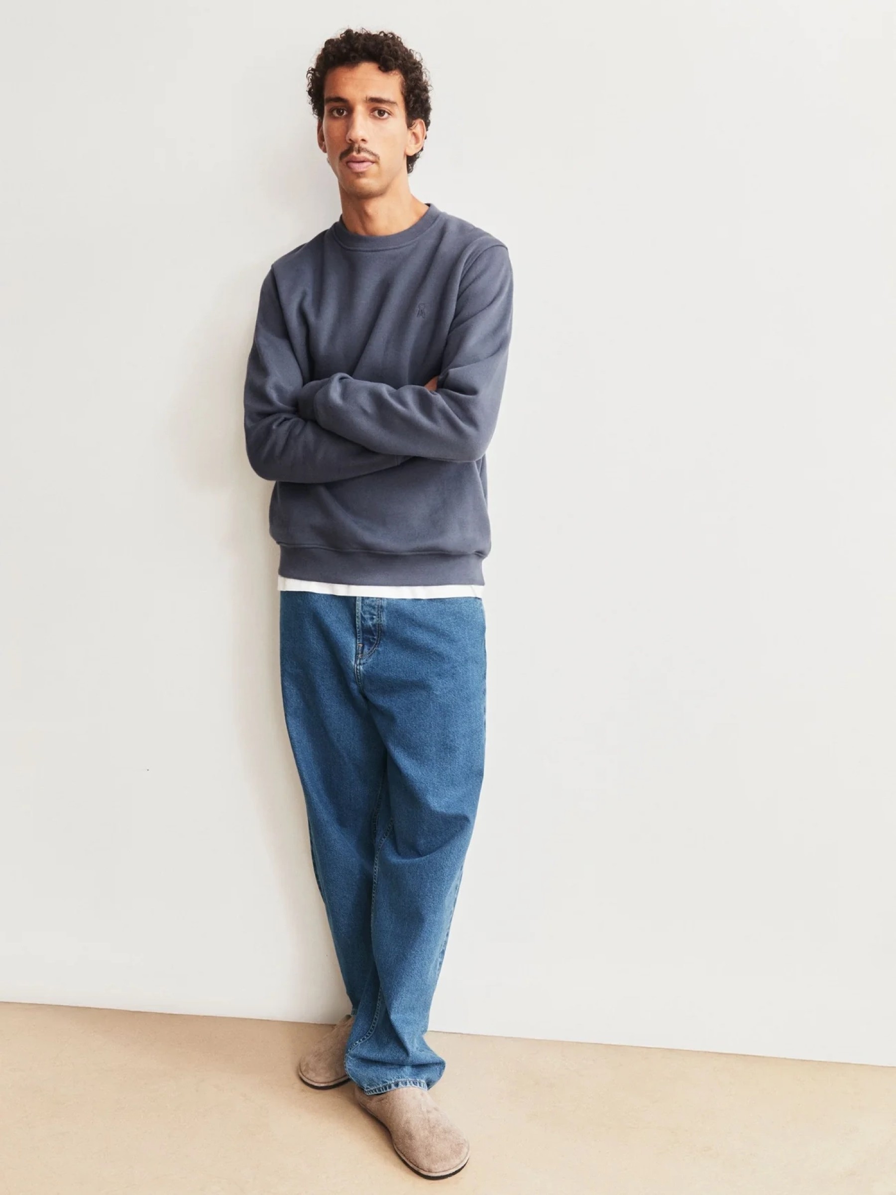 Pullover Baaro Fleece moonshadow Armedangels
