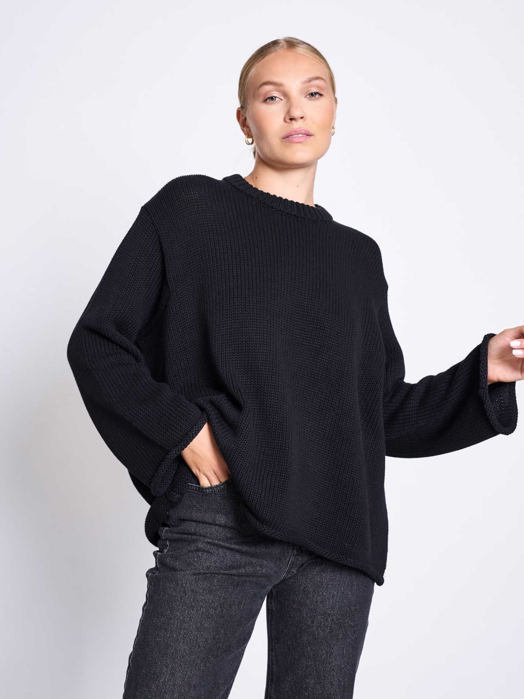 Pullover Heavy Knit Jumper Sona black Jan 'n June
