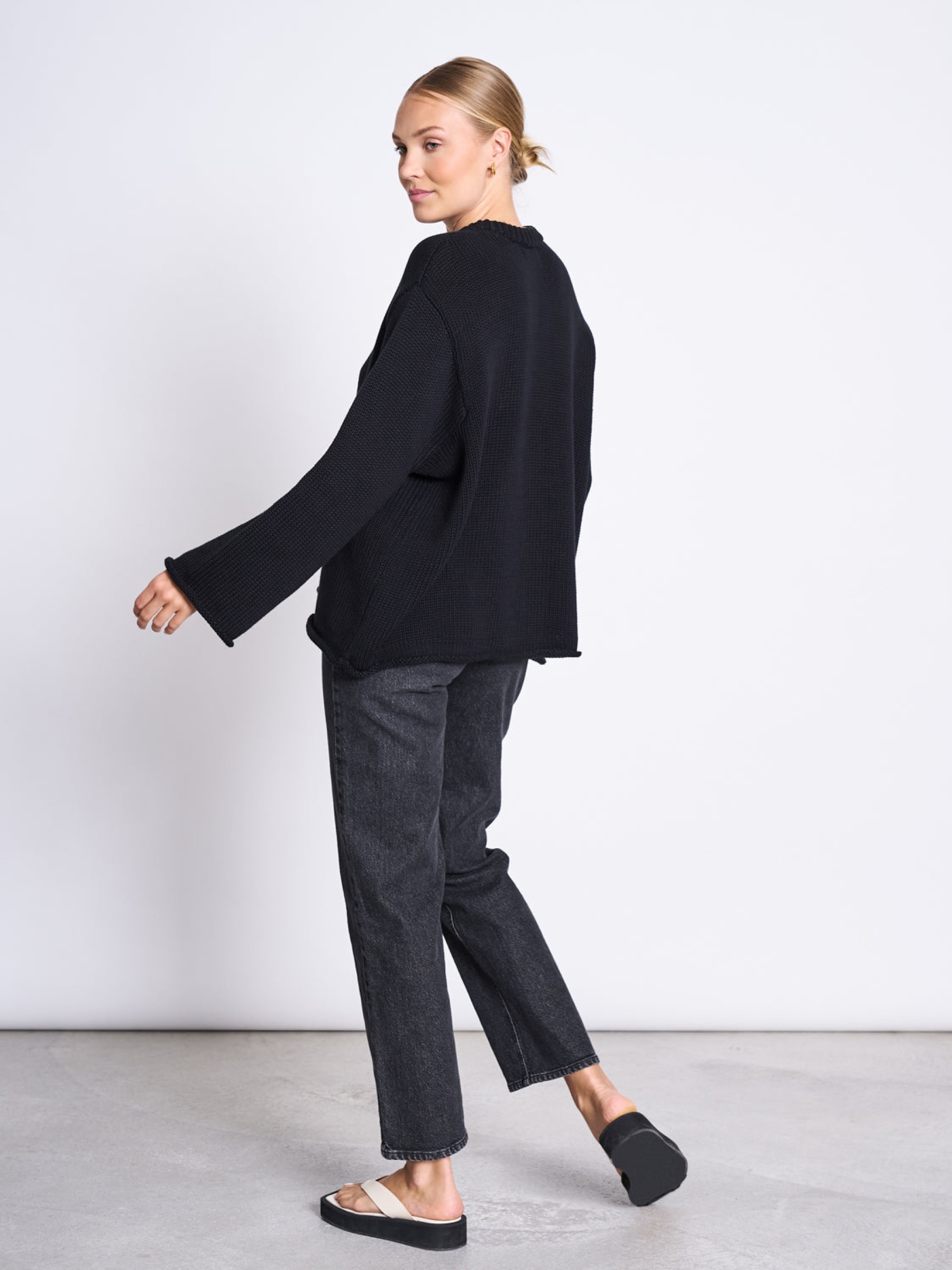 Pullover Heavy Knit Jumper Sona black Jan 'n June