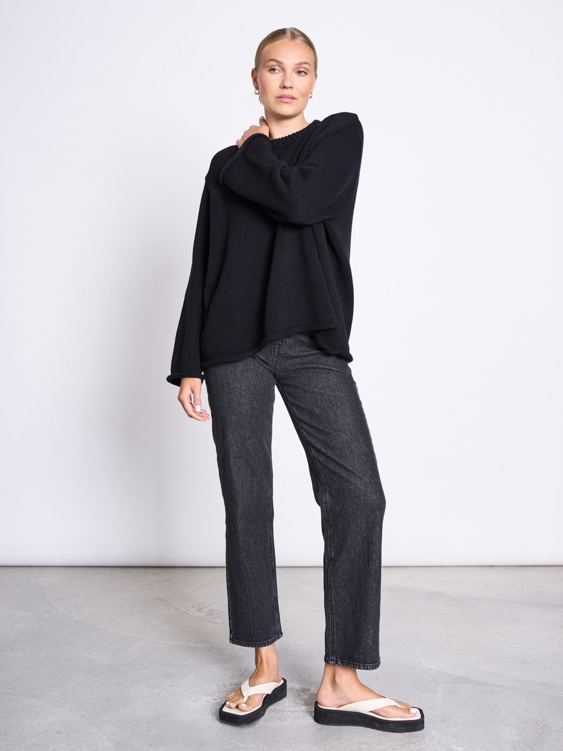 Pullover Heavy Knit Jumper Sona black Jan 'n June