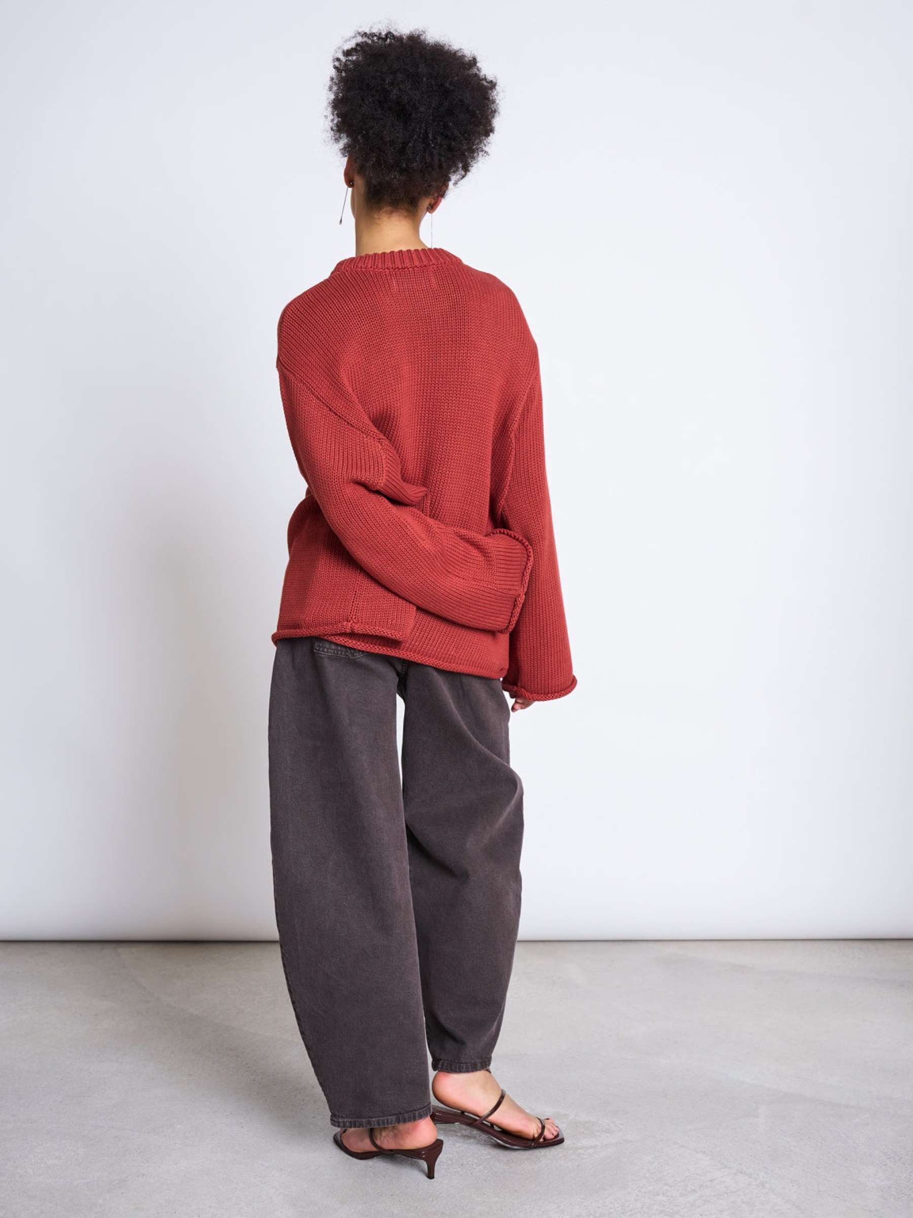 Pullover Heavy Knit Jumper Sona mid red Jan 'n June