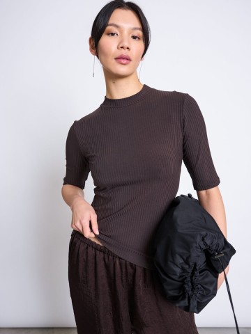 T-Shirt Nina Rib mud Jan 'n June