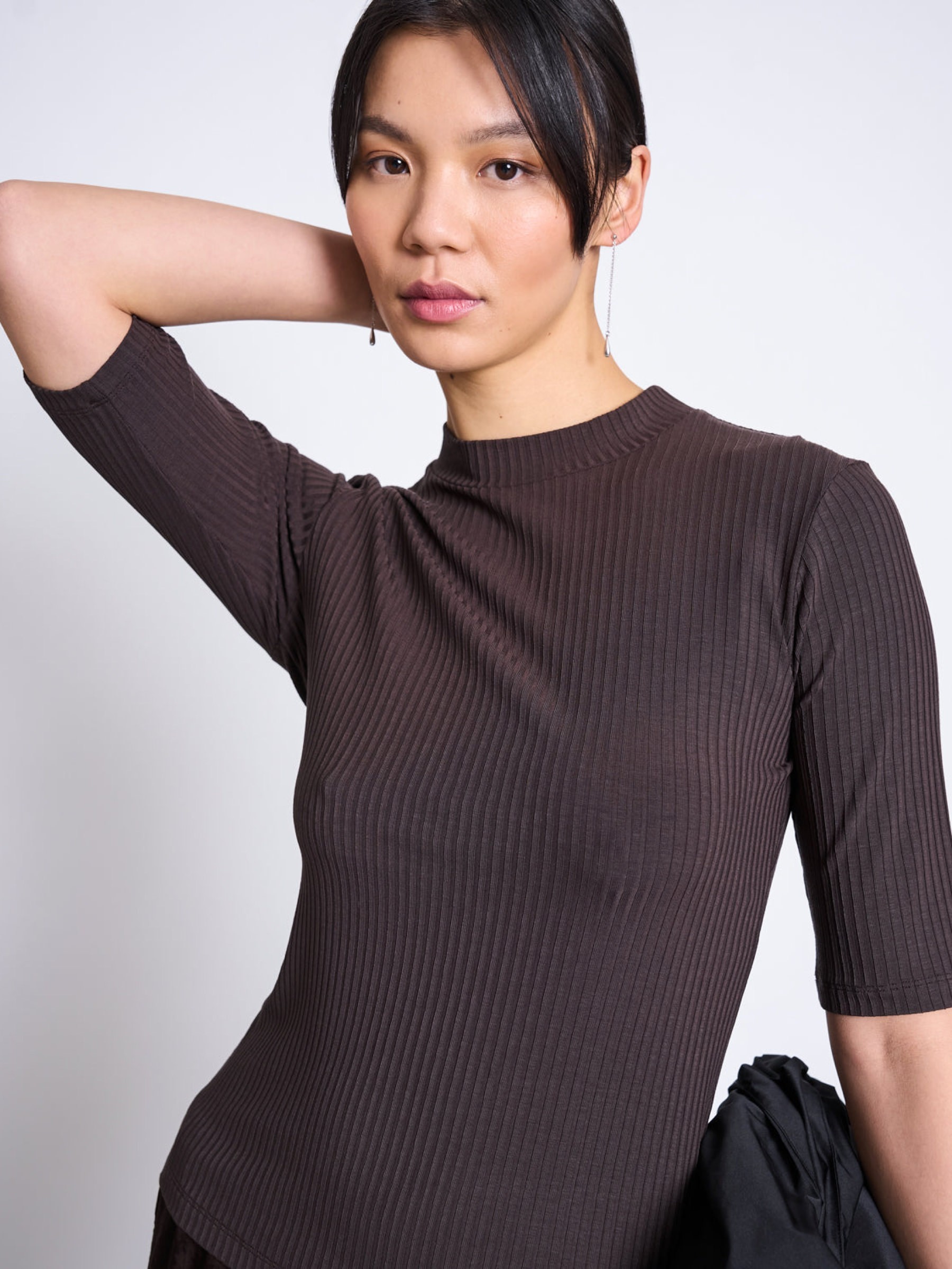 T-Shirt Nina Rib mud Jan 'n June