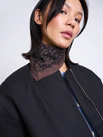 Schal Printed Cotton Scarf Vad dark leo print Jan 'n June