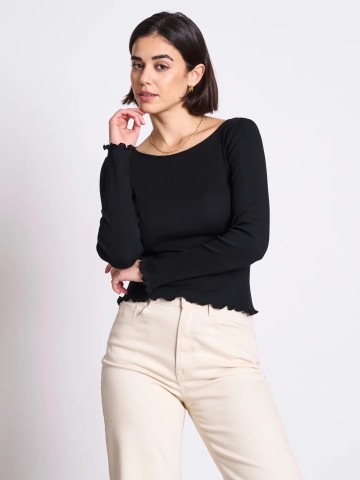 Minirib Longsleeve Aversa black Jan 'n June
