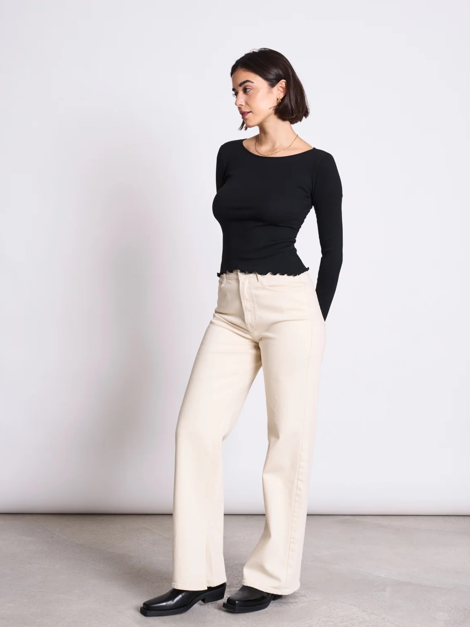 Minirib Longsleeve Aversa black Jan 'n June