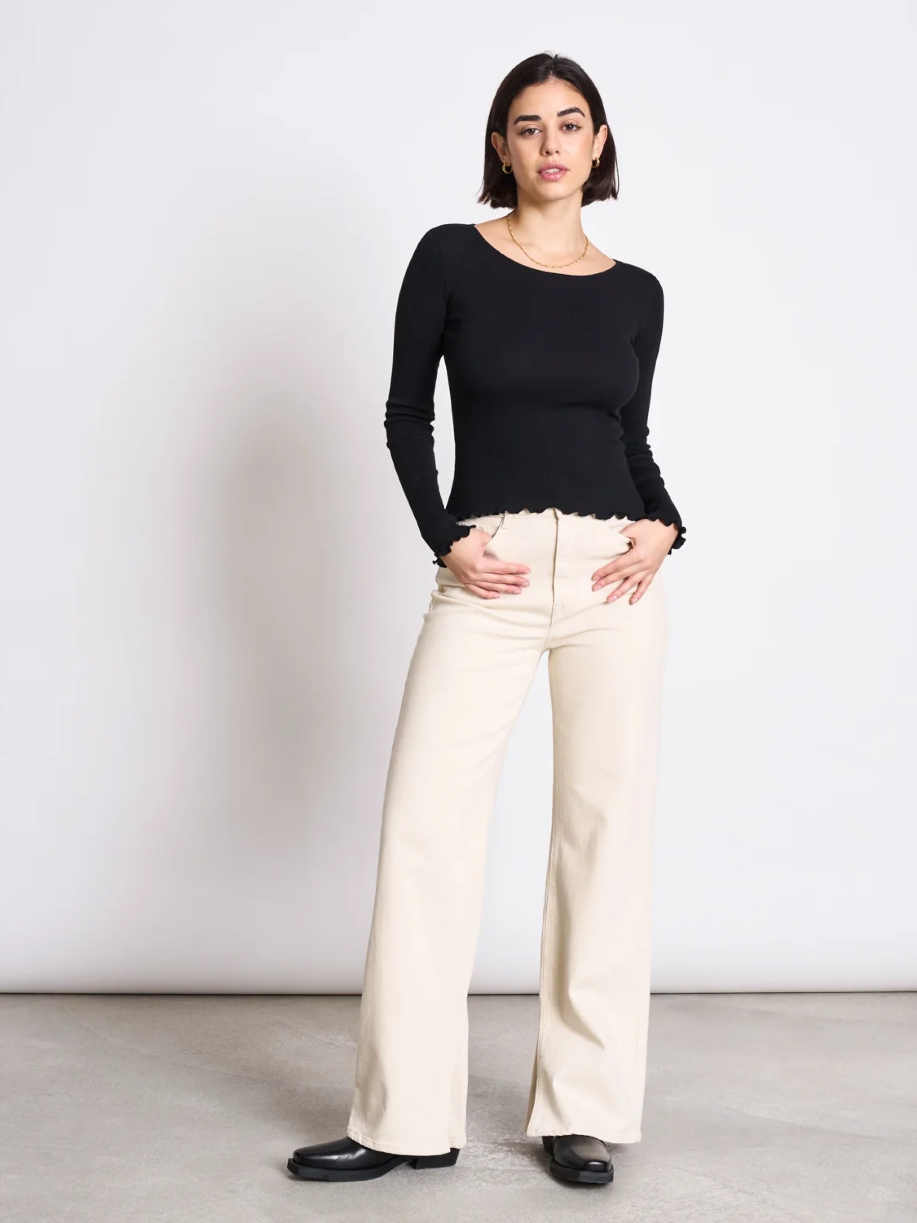 Minirib Longsleeve Aversa black Jan 'n June