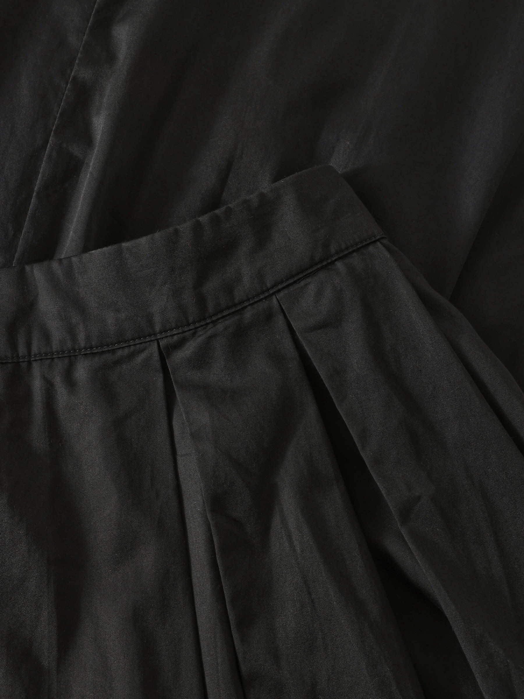 Rock Organic Cotton Pleated Skirt black jet Knowledge Cotton Apparel