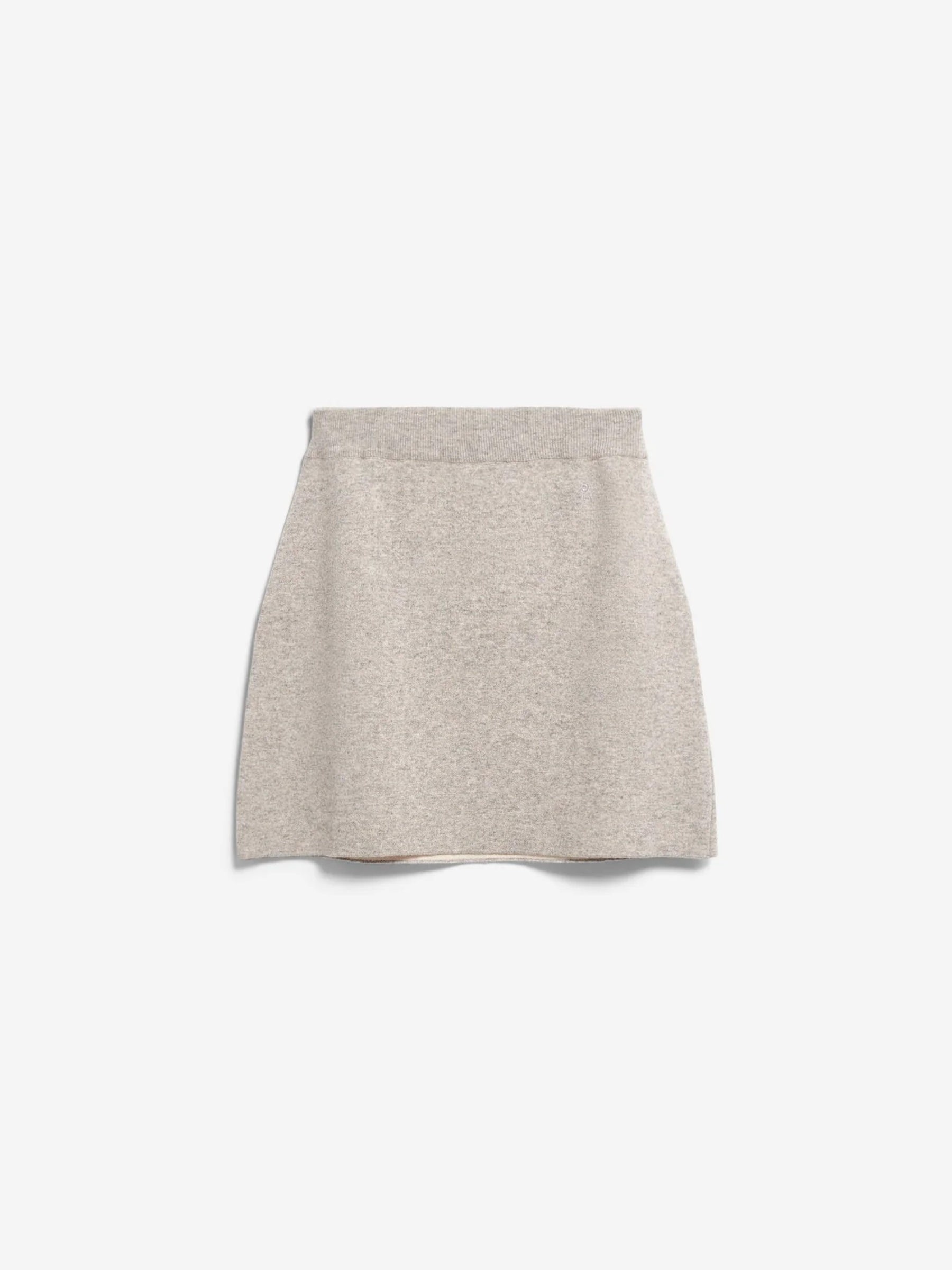 Rock Cotton-Wool Mini Knit Skirt dark honey melange Armedangels