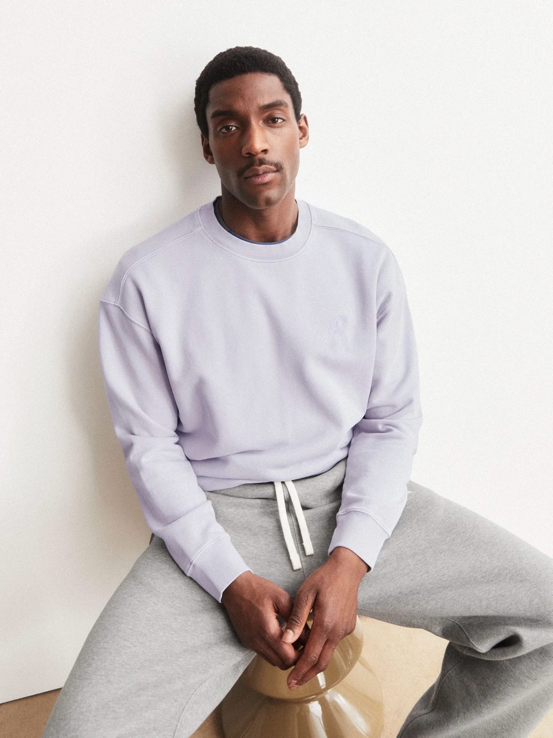 Pullover Iconic Å GMT Dye Sweatshirt moonlit lilac washed Armedangels