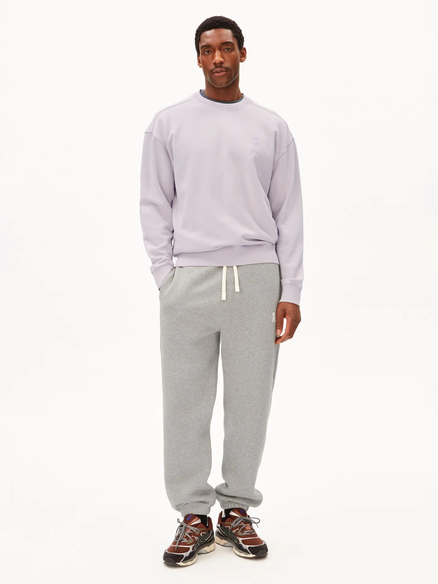 Pullover Iconic Å GMT Dye Sweatshirt moonlit lilac washed Armedangels