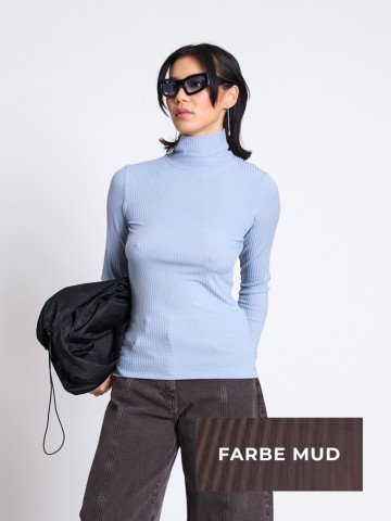 Longsleeve Turtleneck Sweater Mio mud Jan 'n June