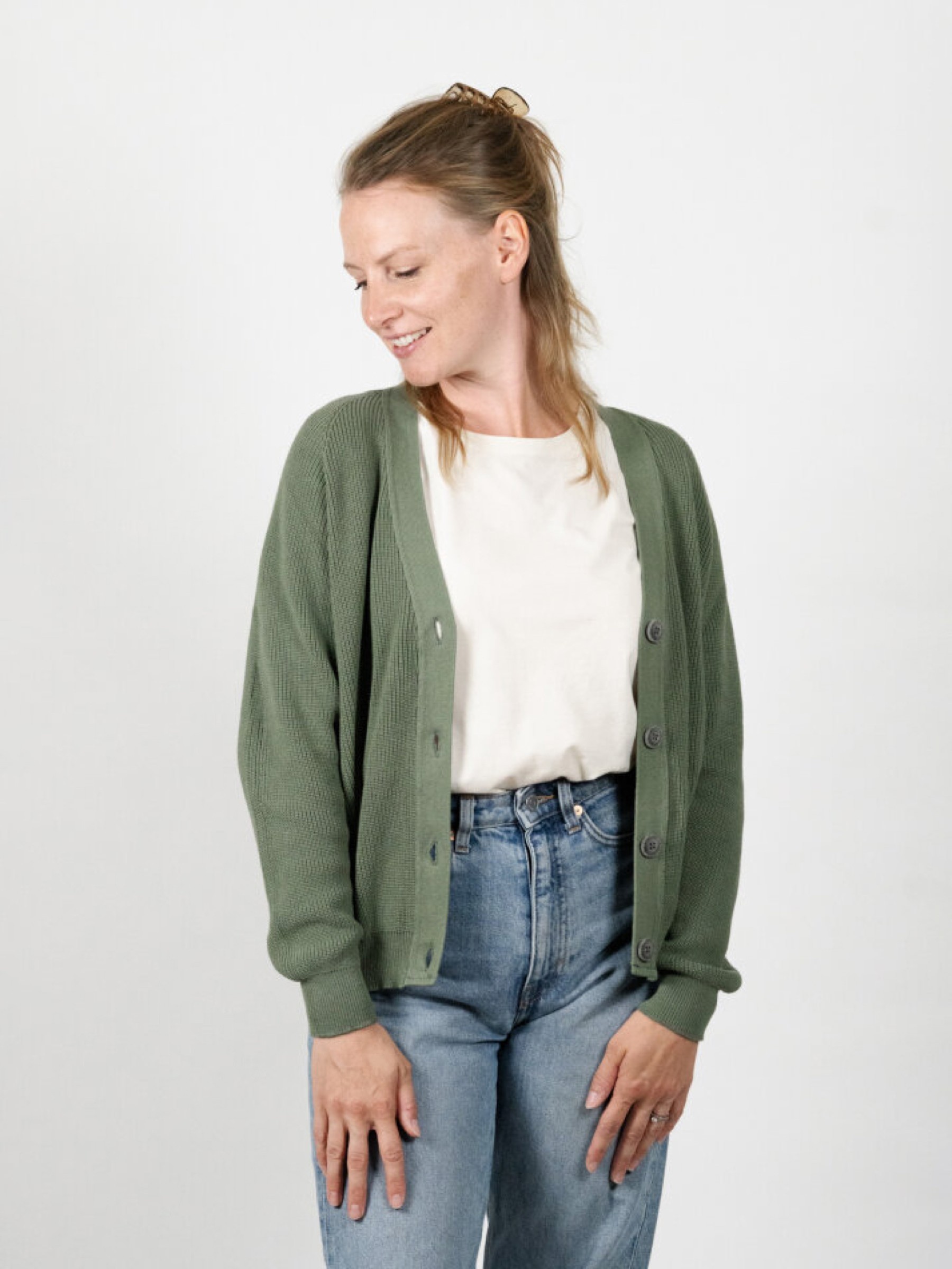 Strickjacke Ida Cardigan Swiss Edition moss green ZRCL