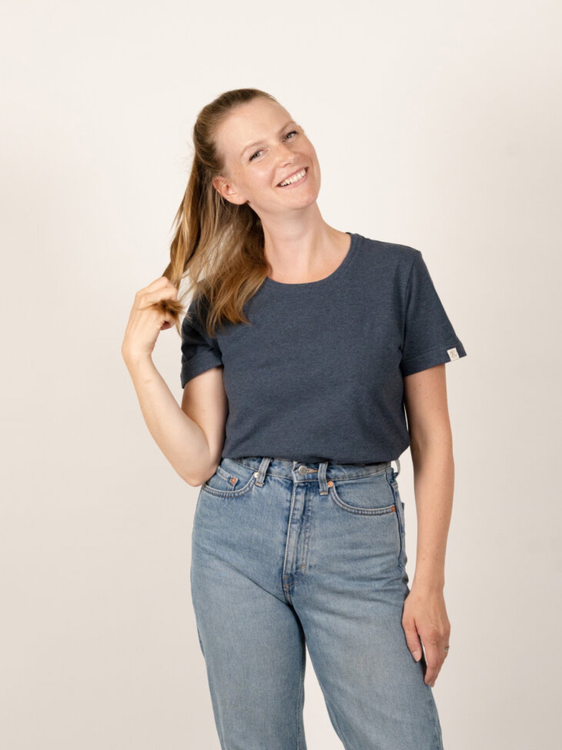 Basic Luisa T-Shirt blue stone ZRCL