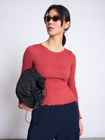 Minirib Longsleeve Aversa mid red Jan 'n June
