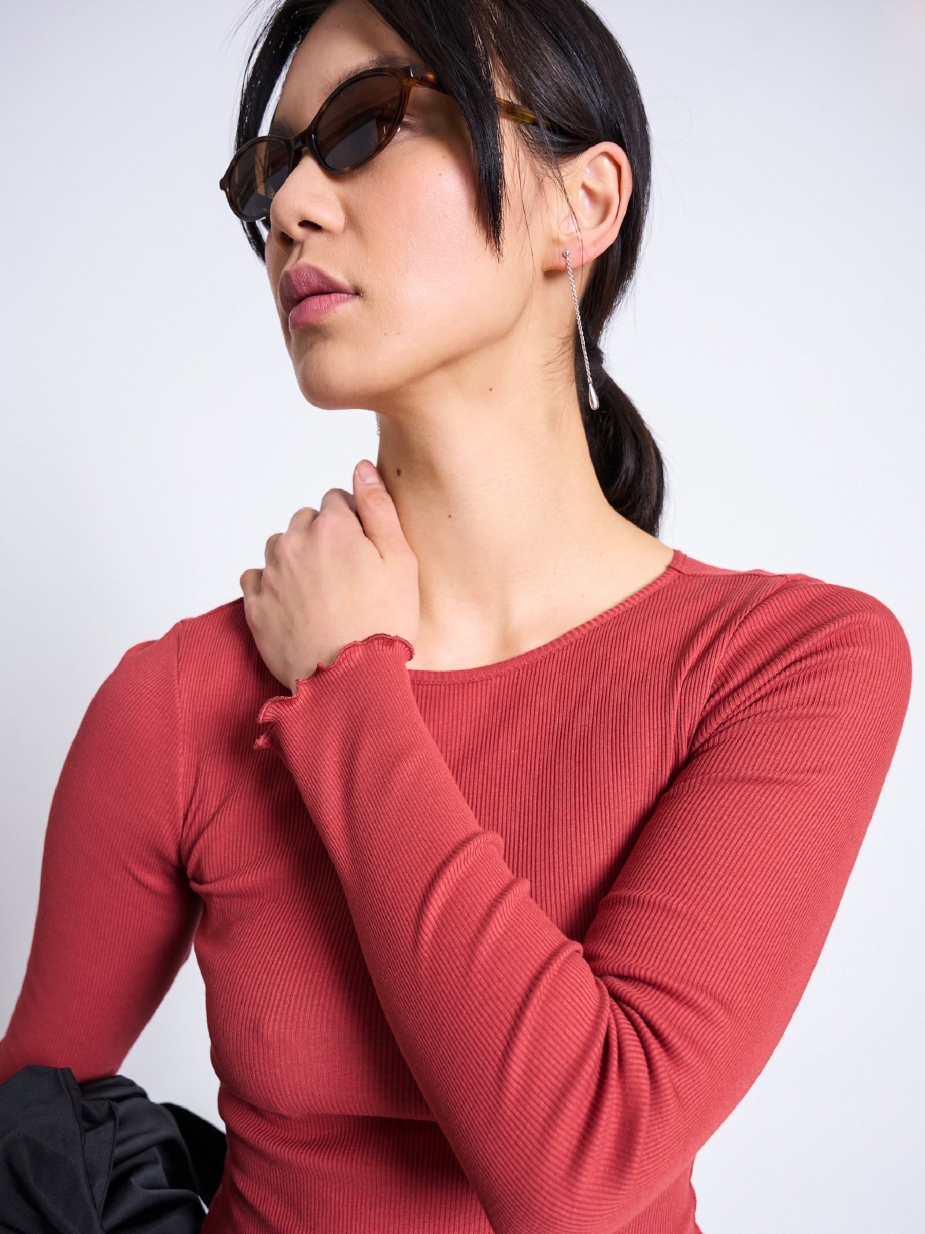 Minirib Longsleeve Aversa mid red Jan 'n June