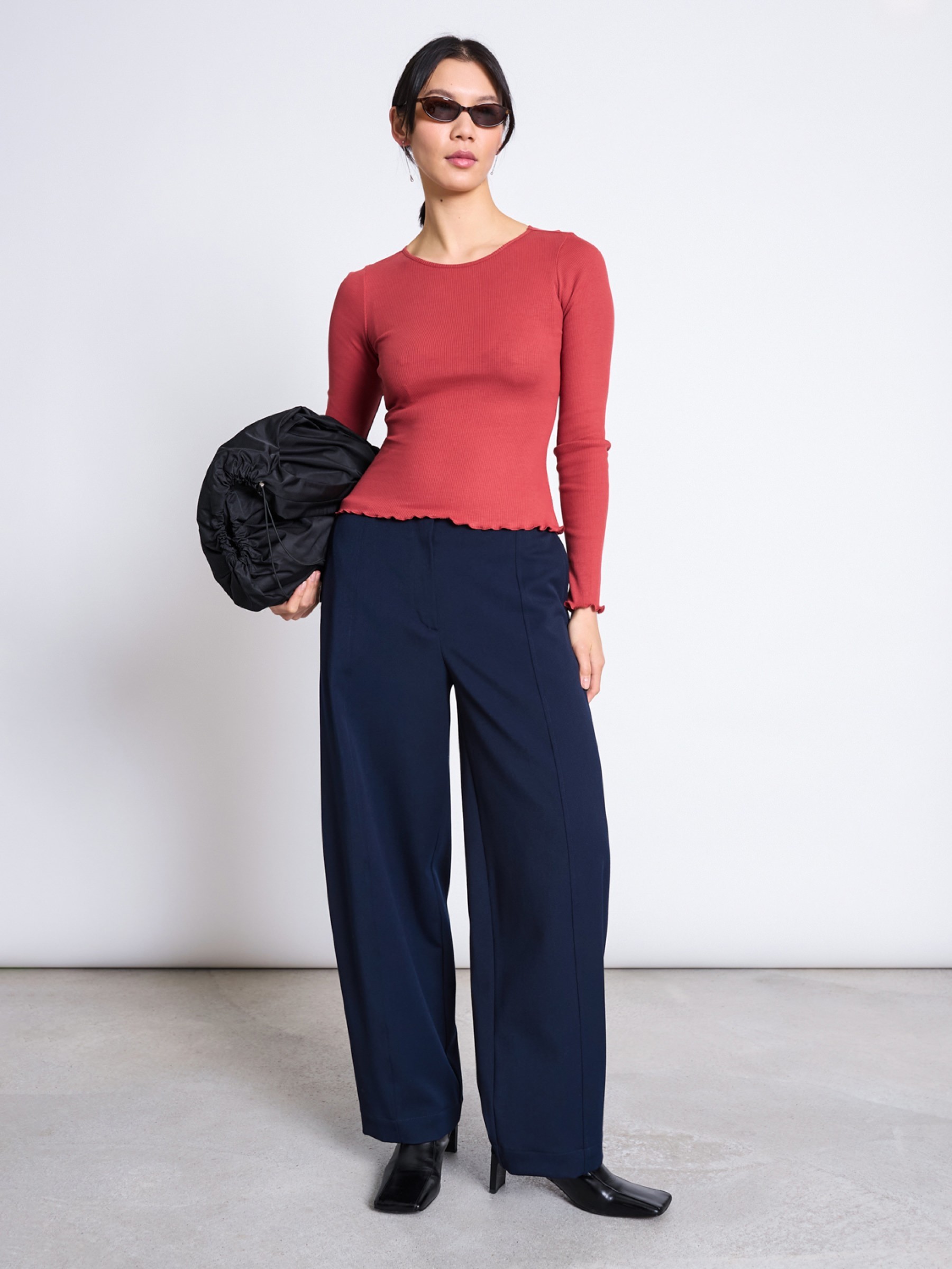 Minirib Longsleeve Aversa mid red Jan 'n June