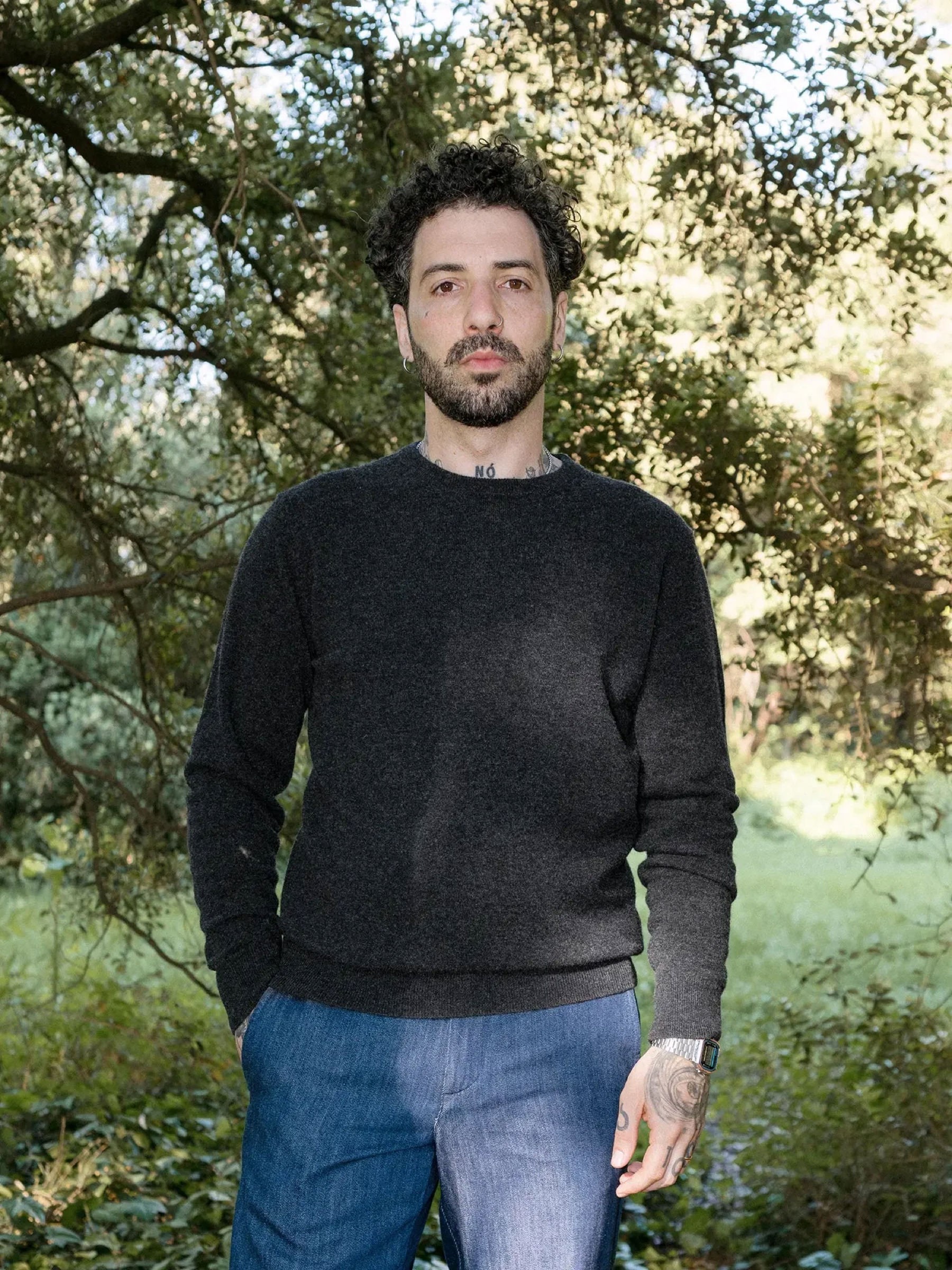 Pullover Sweater Wool Ovino slate Carpasus