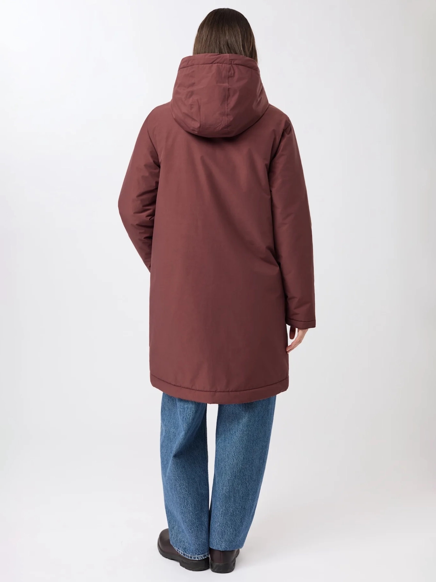 Jacke Wattierter Parka leicht tailliert burgundy LangerChen