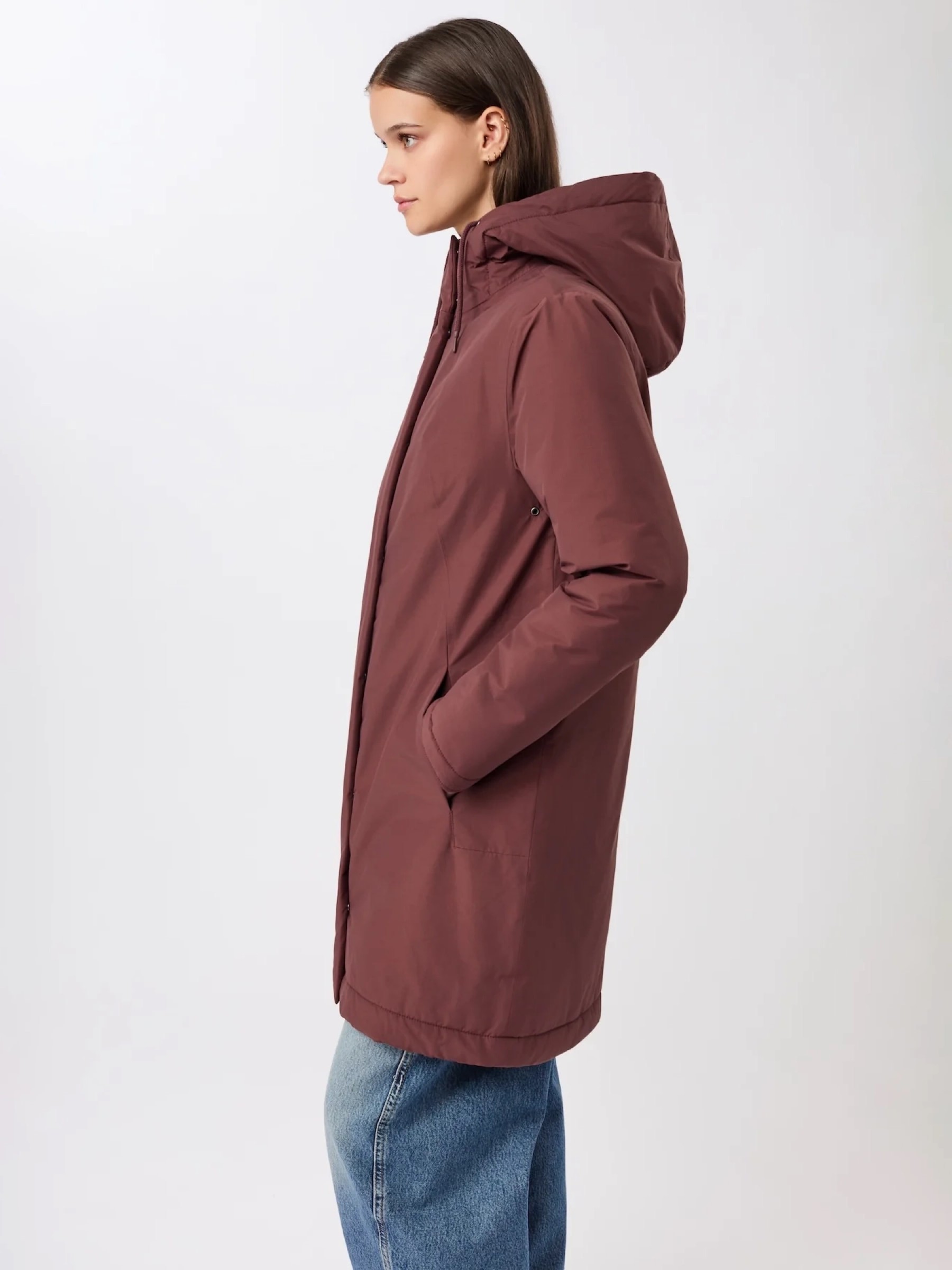 Jacke Wattierter Parka leicht tailliert burgundy LangerChen