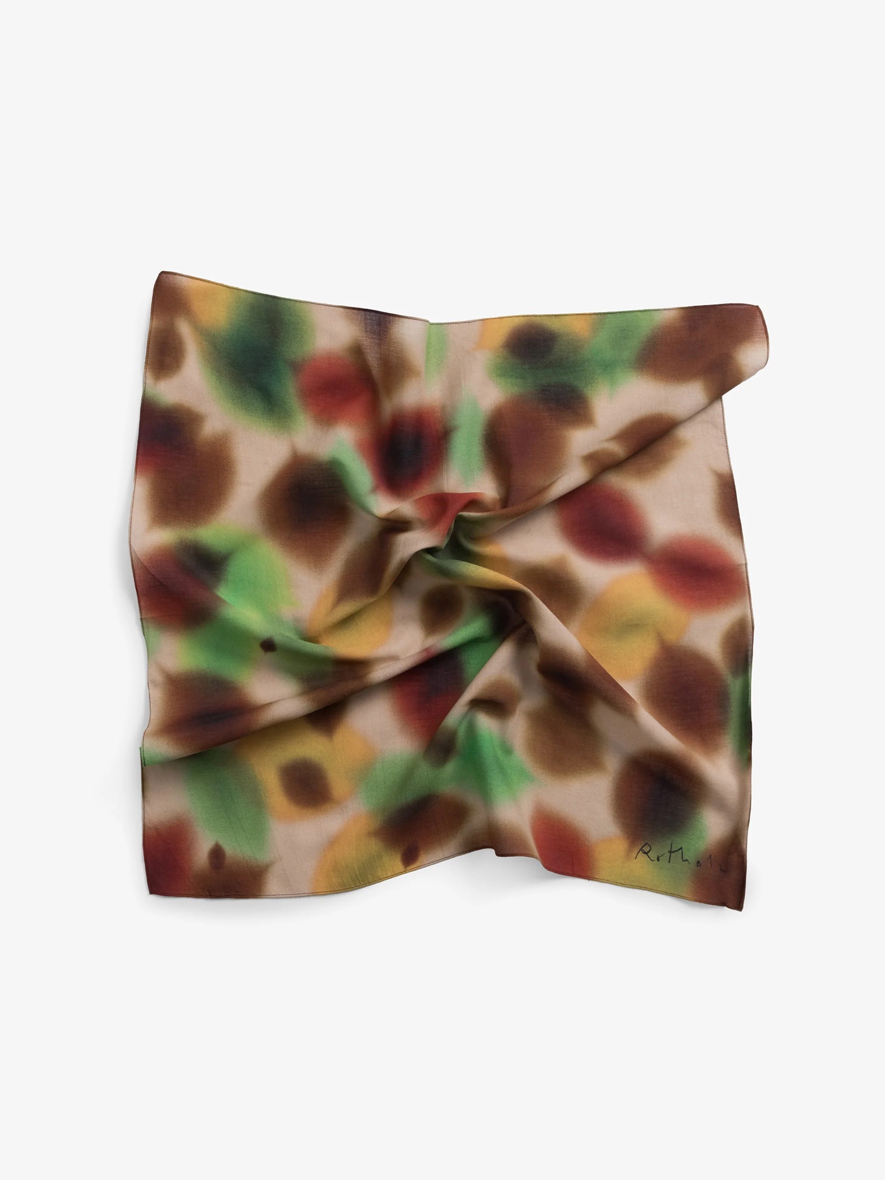 Tuch Bandana fall leaves Rotholz