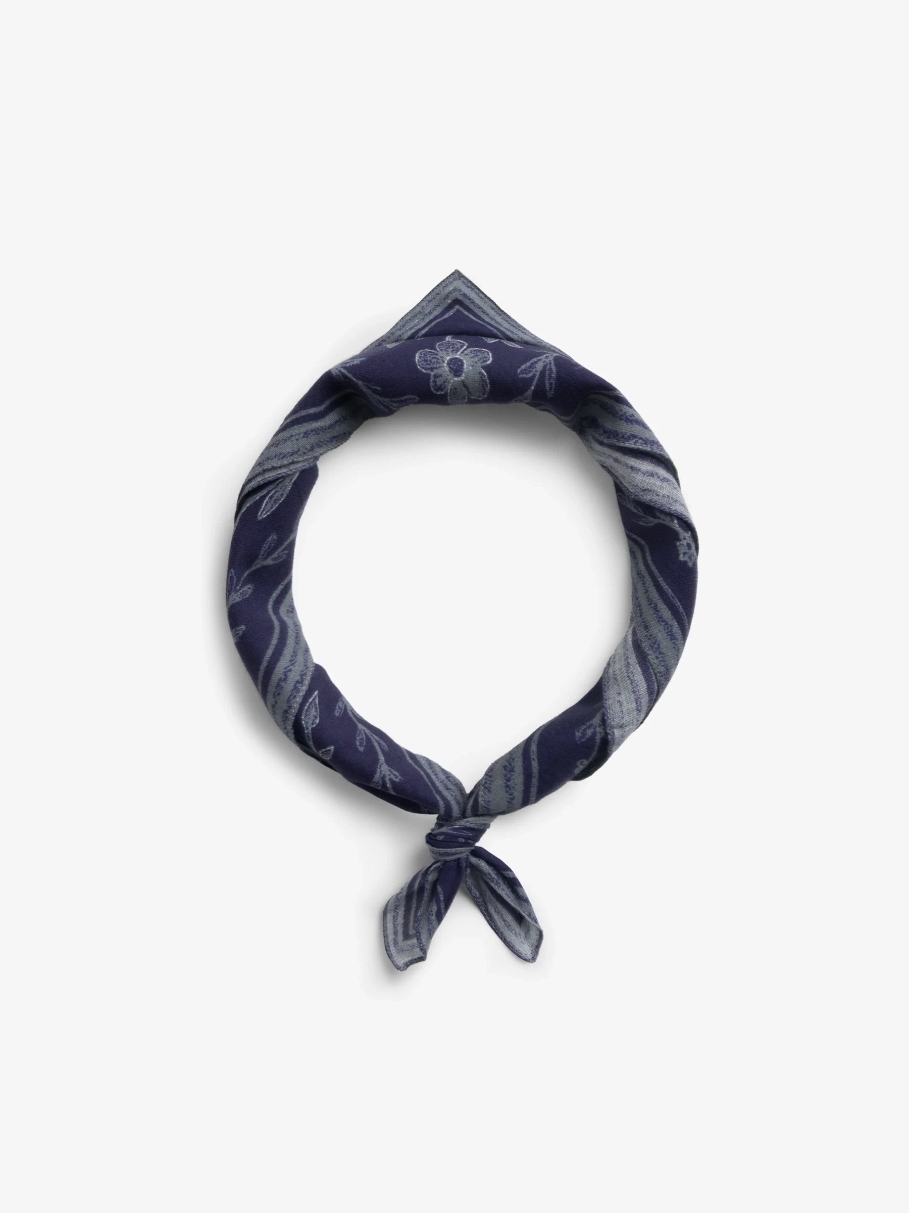 Tuch Bandana floral blue Rotholz