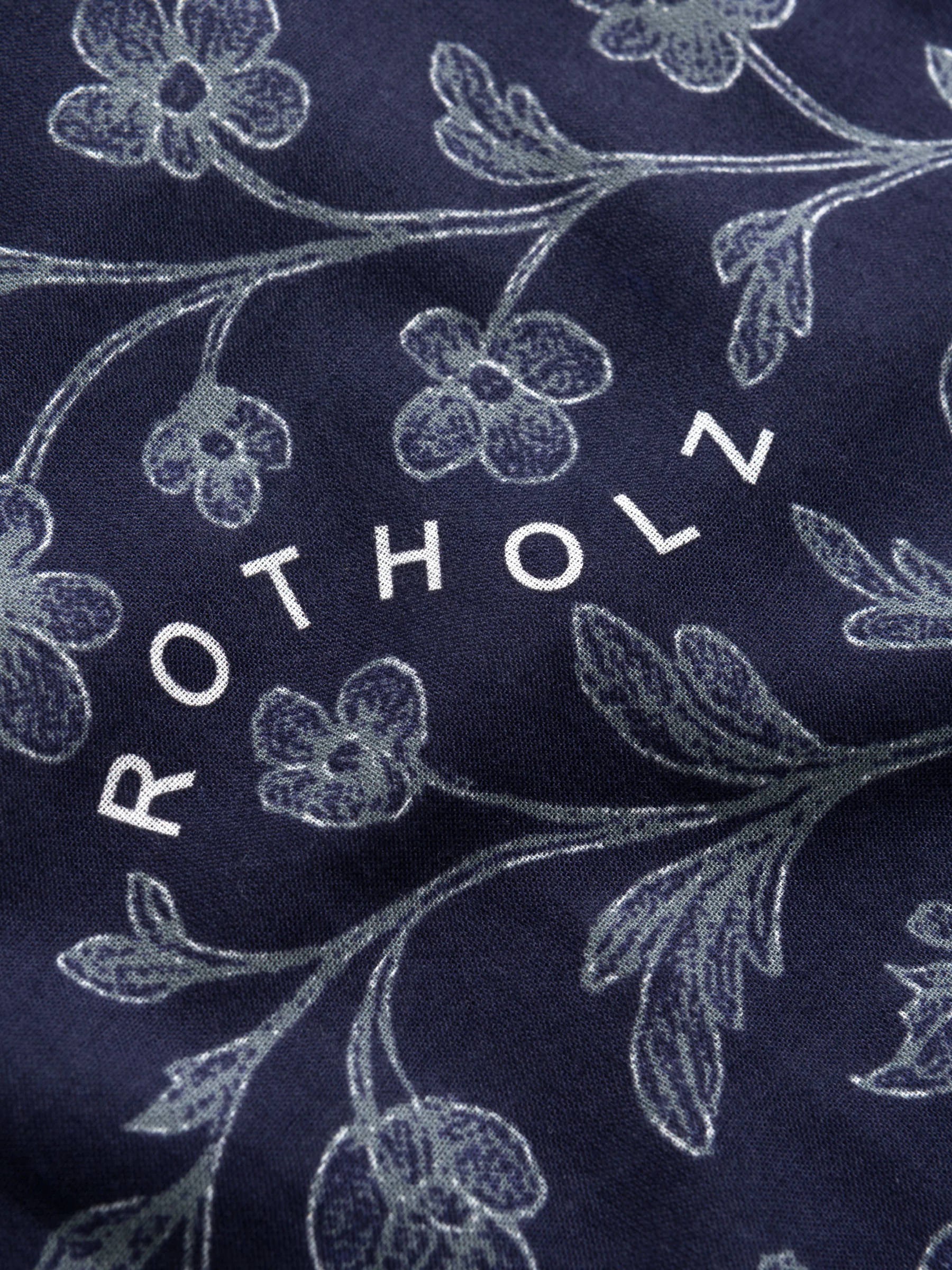 Tuch Bandana floral blue Rotholz