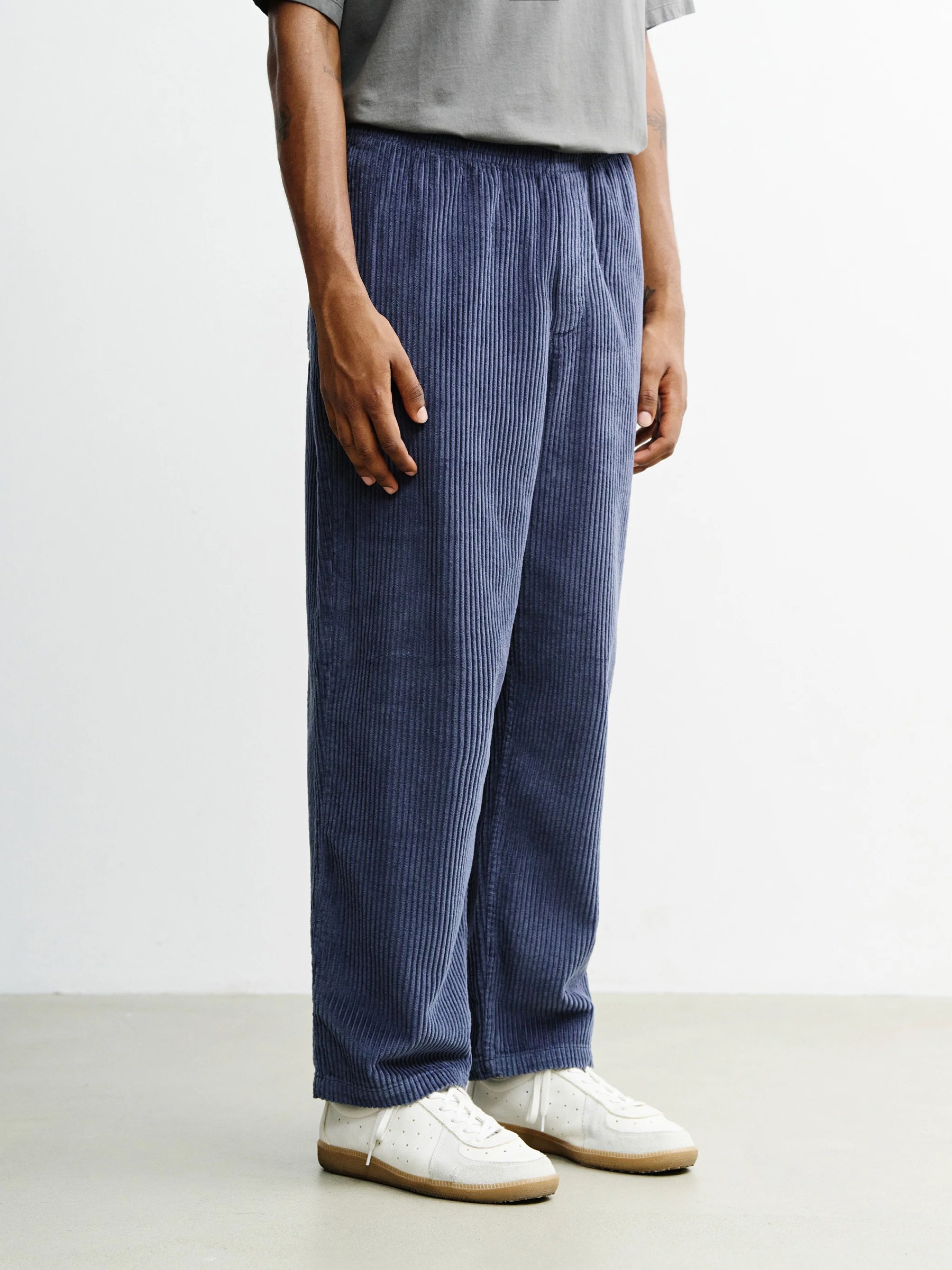 Hose Cord Wide Pant ash blue Rotholz