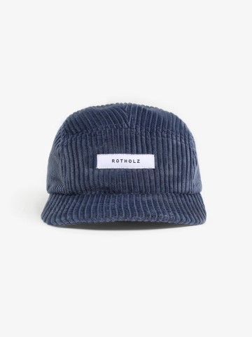 Mütze Cord 5-Panel Cap ash blue Rotholz