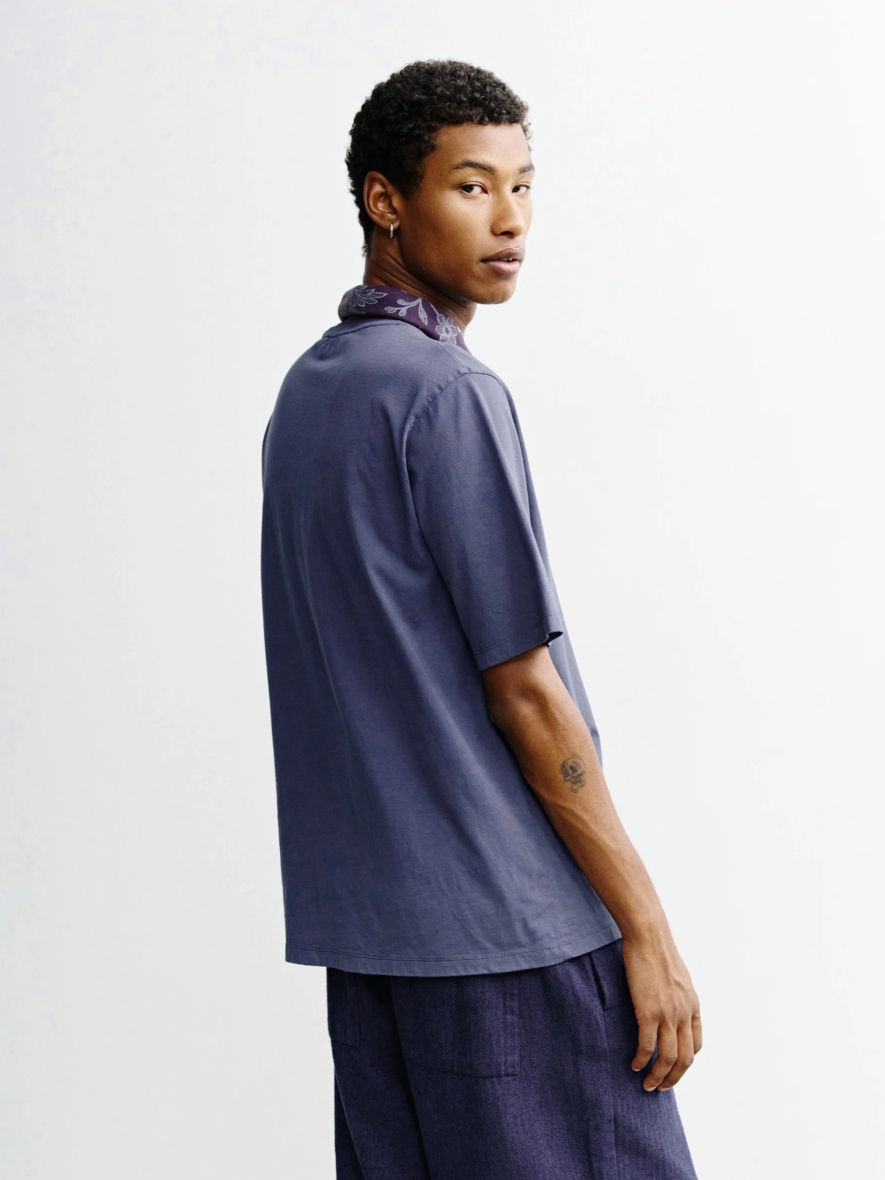 Big Collar T-Shirt ash blue Rotholz