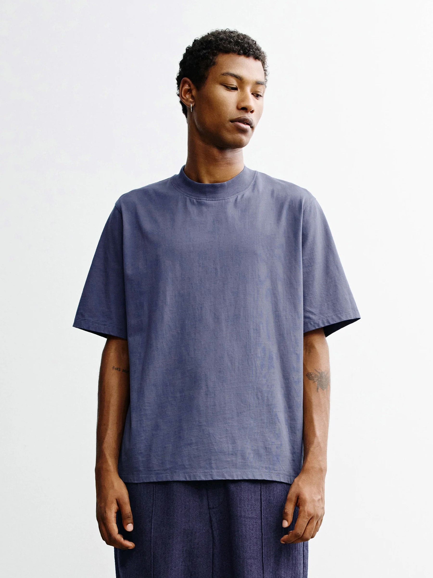Big Collar T-Shirt ash blue Rotholz