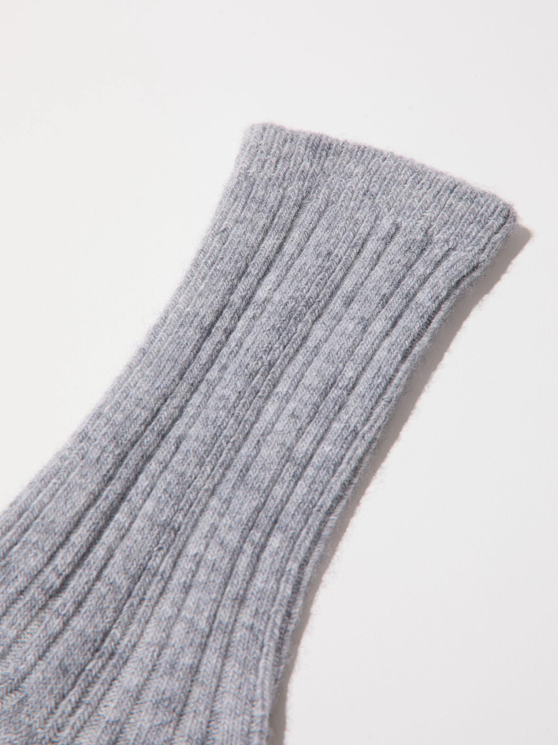 Socken mit Rippenstrick grey melange Lanius