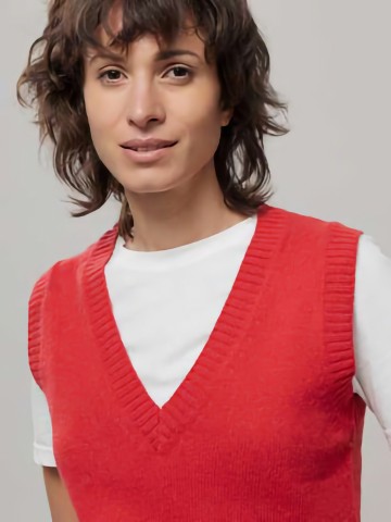 Weste Melania Women Wool Vest red papavero Rifo