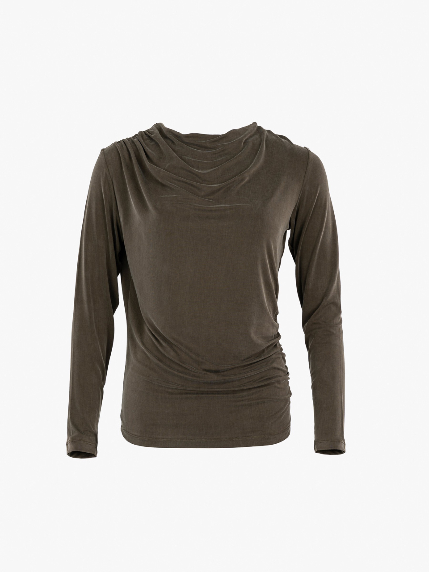 Longsleeve Cupro Draped Long Sleeve dusty olive Moya Kala