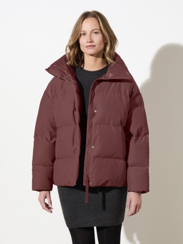 Winterjacke Gesteppte Jacke aus Eco Daune mit Stehkragen burgundy LangerChen