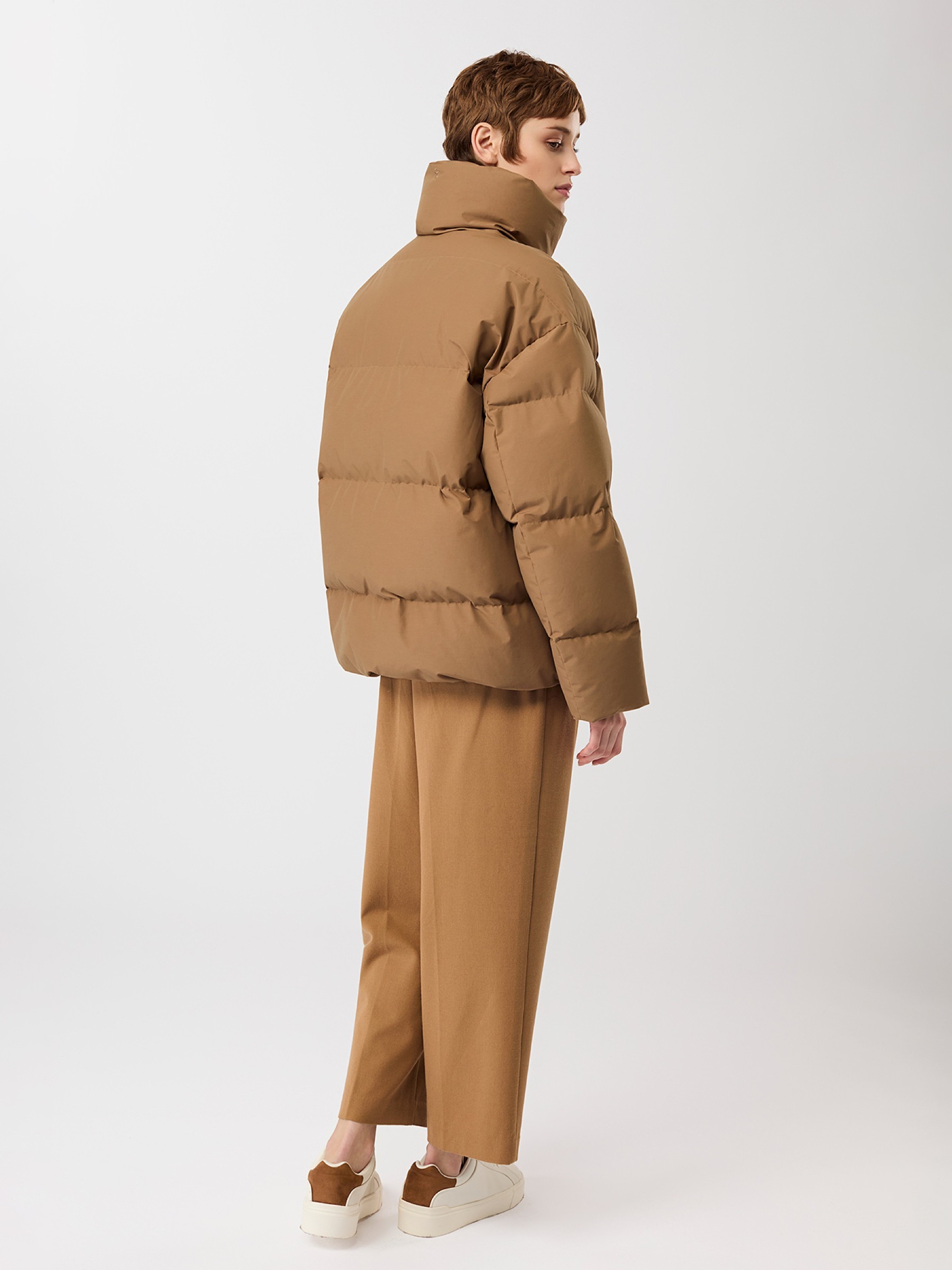 Winterjacke Gesteppte Jacke aus Eco Daune mit Stehkragen oak LangerChen