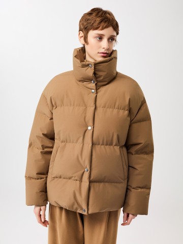 Winterjacke Gesteppte Jacke aus Eco Daune mit Stehkragen oak LangerChen